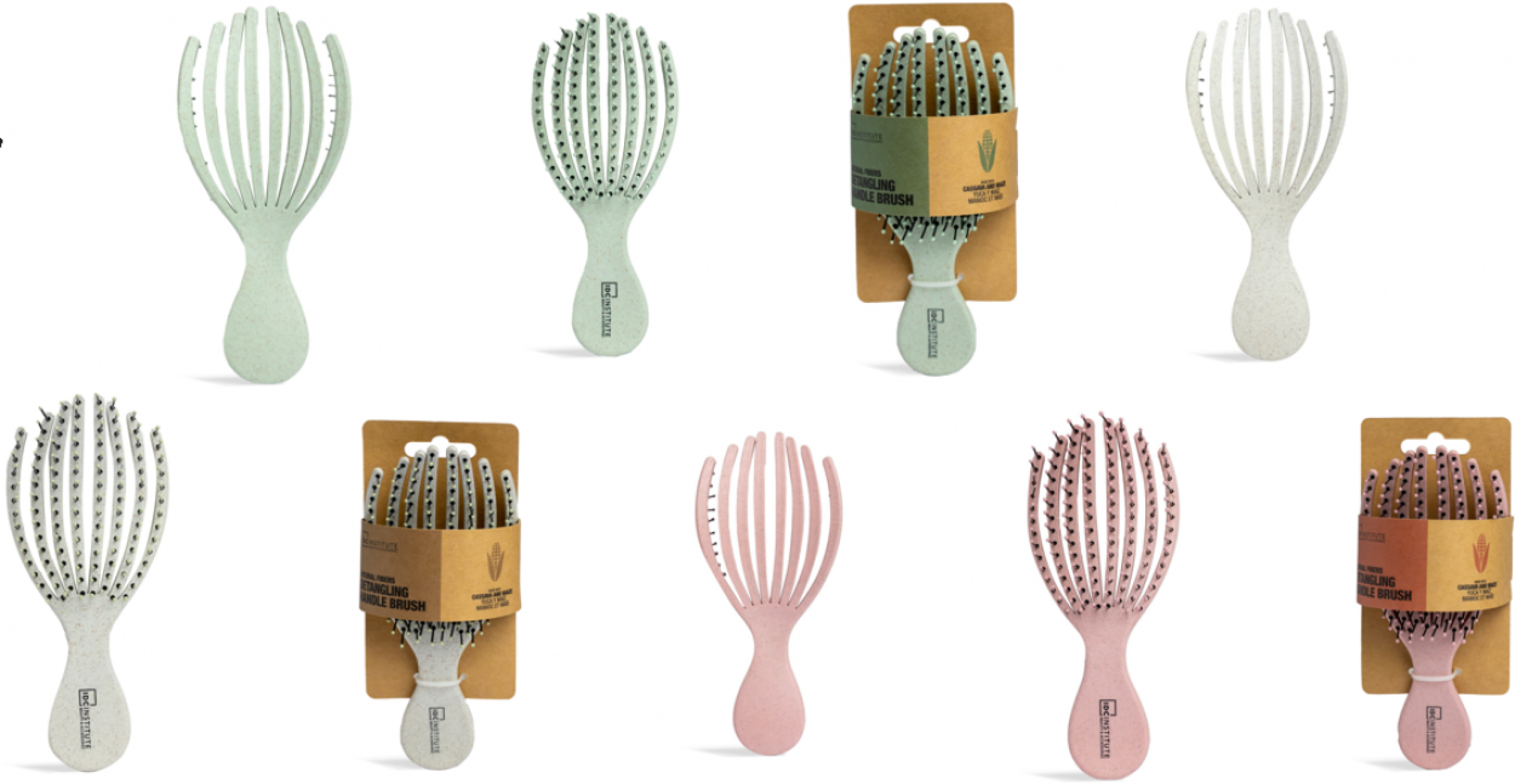 IDC INSTITUTE NATURAL FIBERS DETANGLING HANDLE BRUSH 35128 52555 - Vista 2