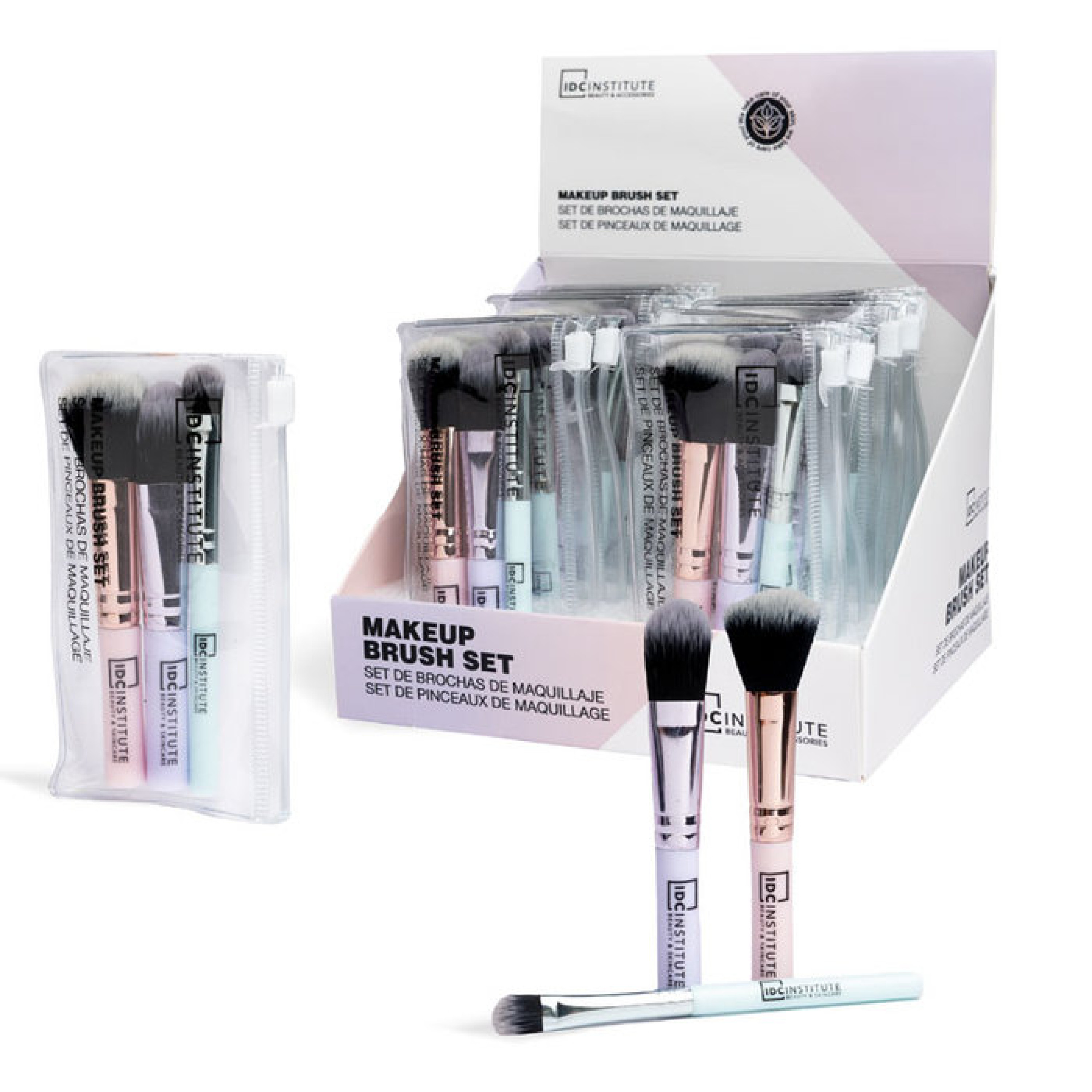 IDC INSTITUTE MAKEUP BRUSH SET 3pcs 90308 52555 - Vista 2