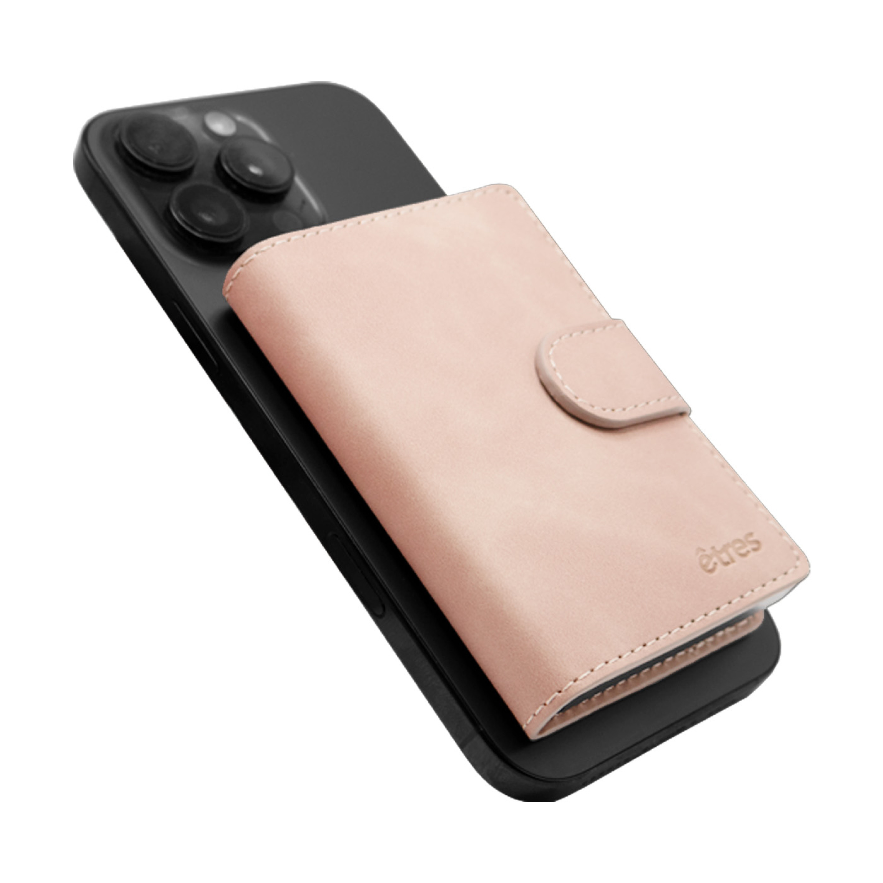 ET-SL005 ETRES SMART WALLET SLIDE PORTACARTE IN METALLO PINK MAGSAFE 41464 - Vista 2
