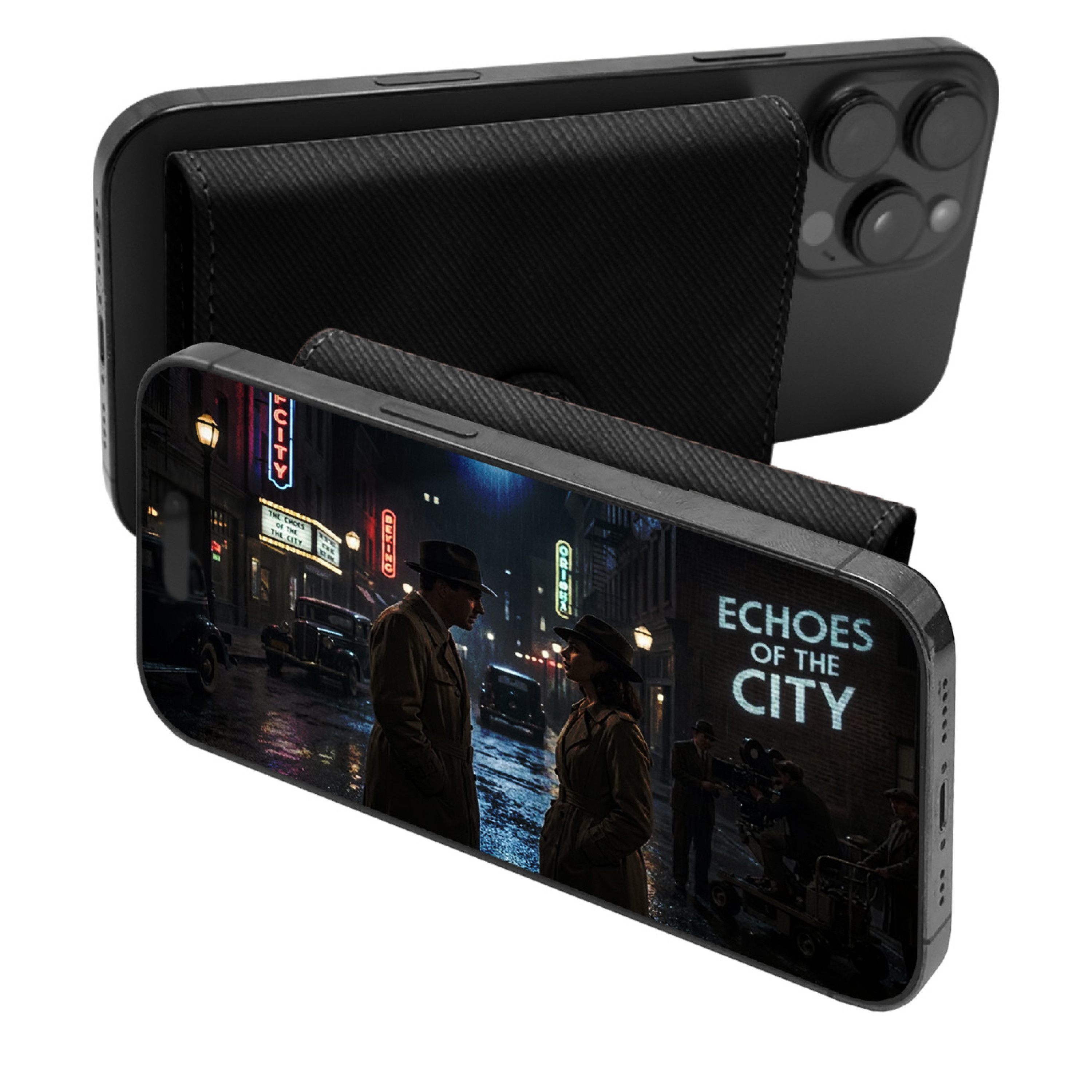 ET-SL006 ETRES SMART WALLET SLIDE PORTACARTE IN METALLO SAFFIANO BLACK 41464 - Vista 2