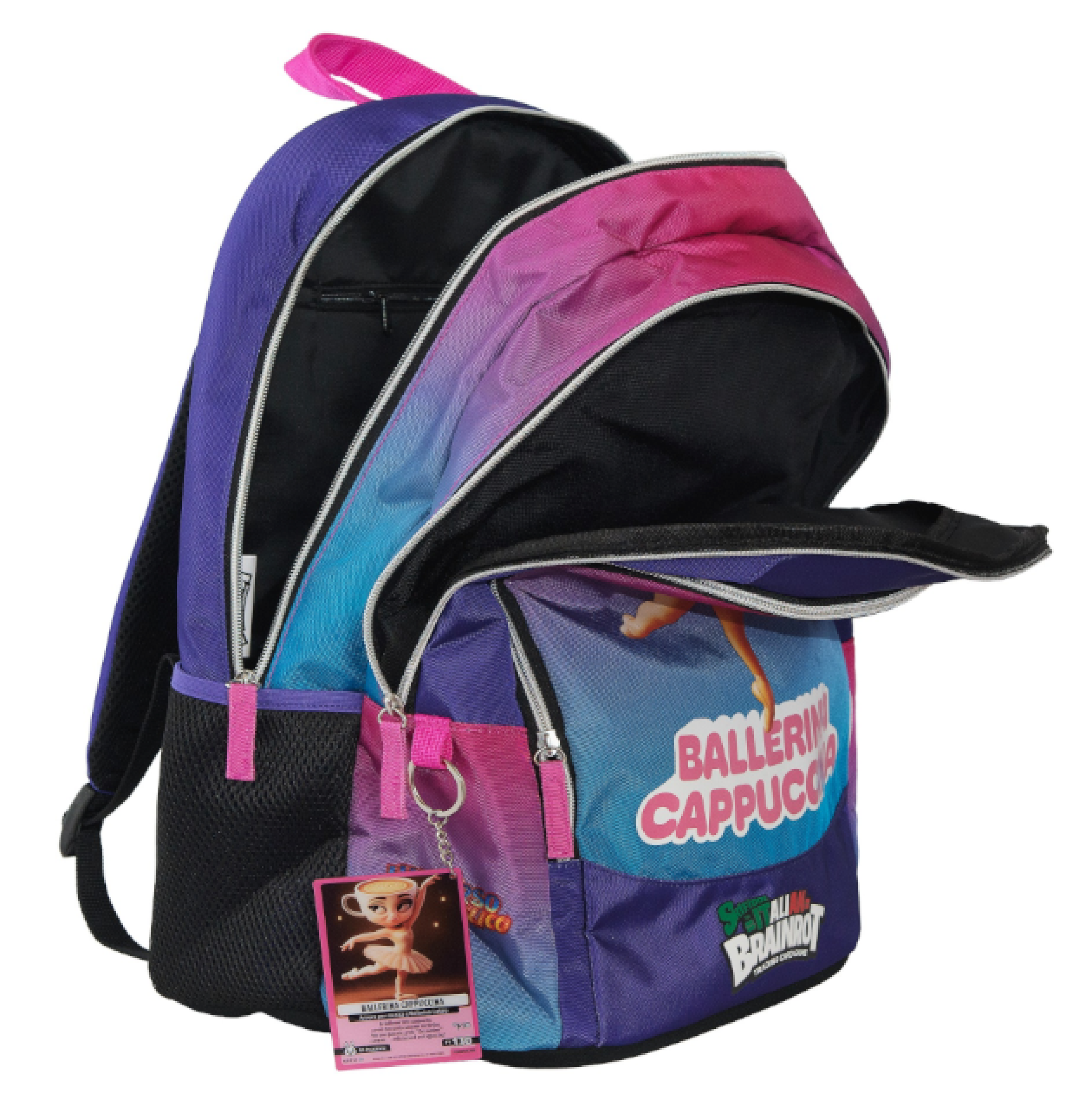 ZAINO SCUOLA ORGANIZZATO BALLERINA SK ITALIAN BRAINROT 44x33x22cm 75835BA 41349 - Vista 4