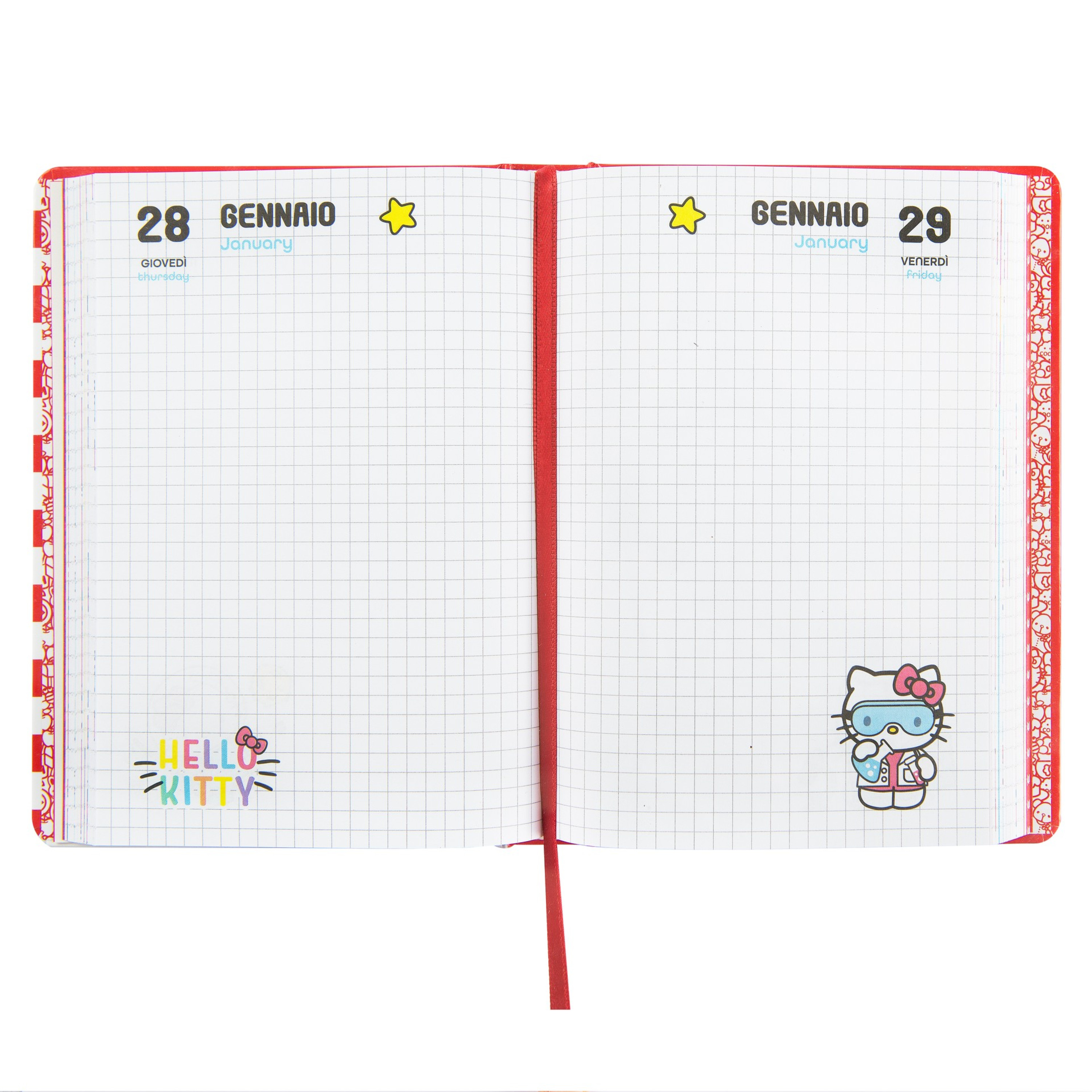 SUPERDIARIO STD DATATO STRIPES HELLO KITTY 76189ST 41349 - Vista 3