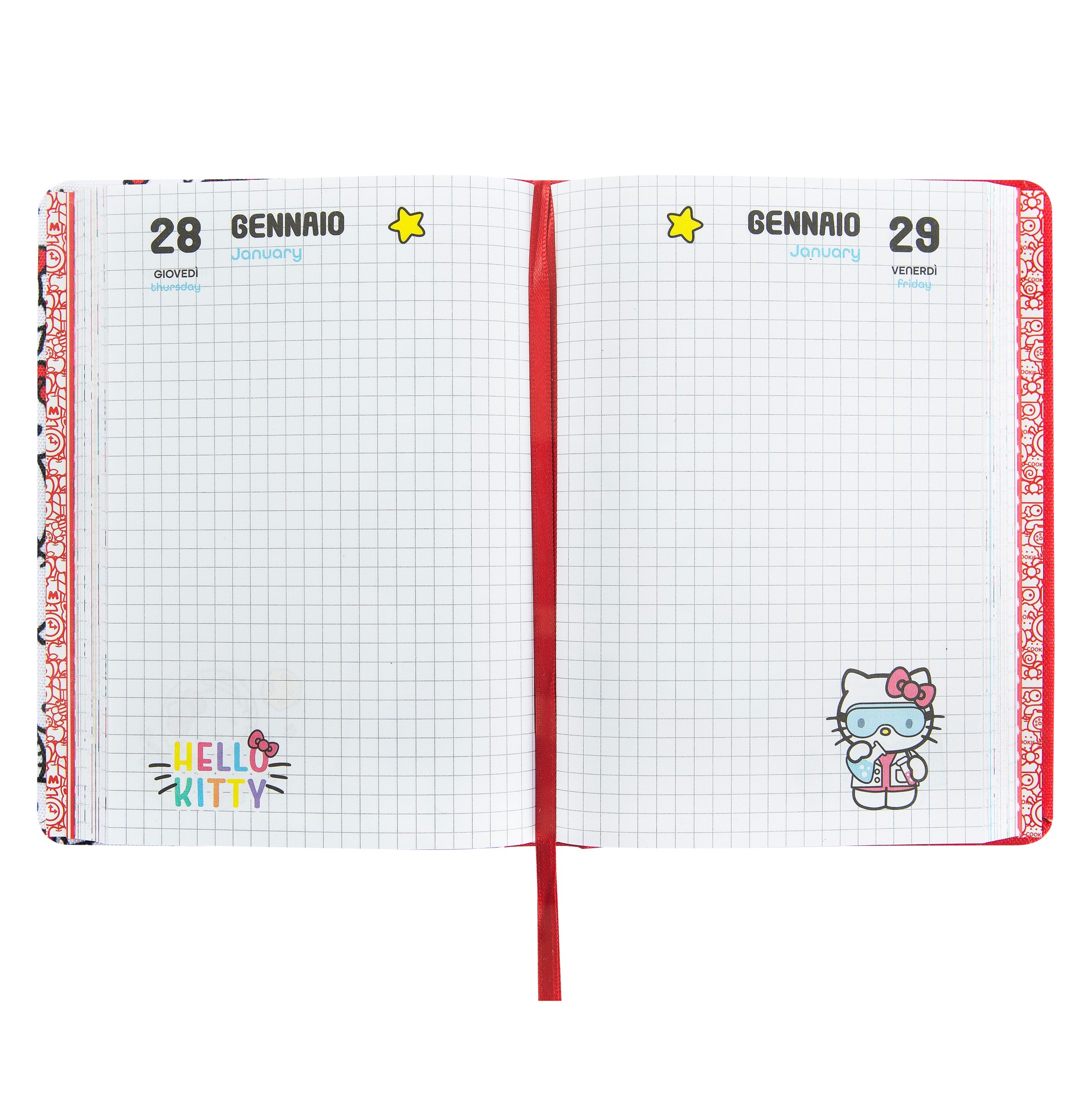 SUPERDIARIO STD DATATO PATCH ALLOVER HELLO KITTY 76188 41349 - Vista 3