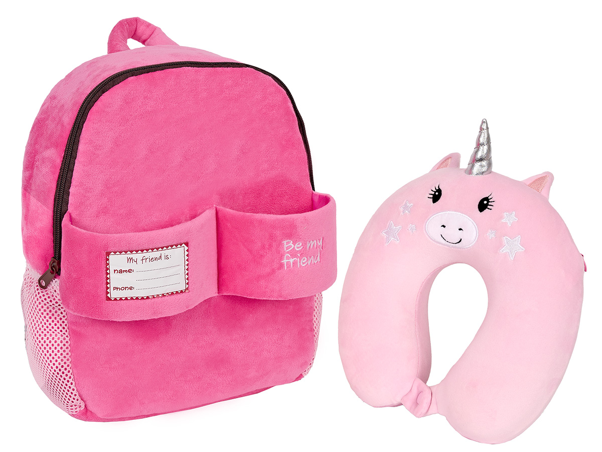 ZAINETTO CON CUSCINO COLLO UNICORNO 13098 31x24x11cm 40035 - Vista 2