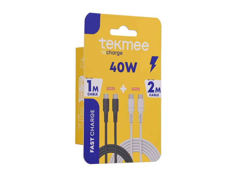 TEKMEE YOU&ME 2PCS 1M TYPE-C 40W 40430362 41187 - Vista 6