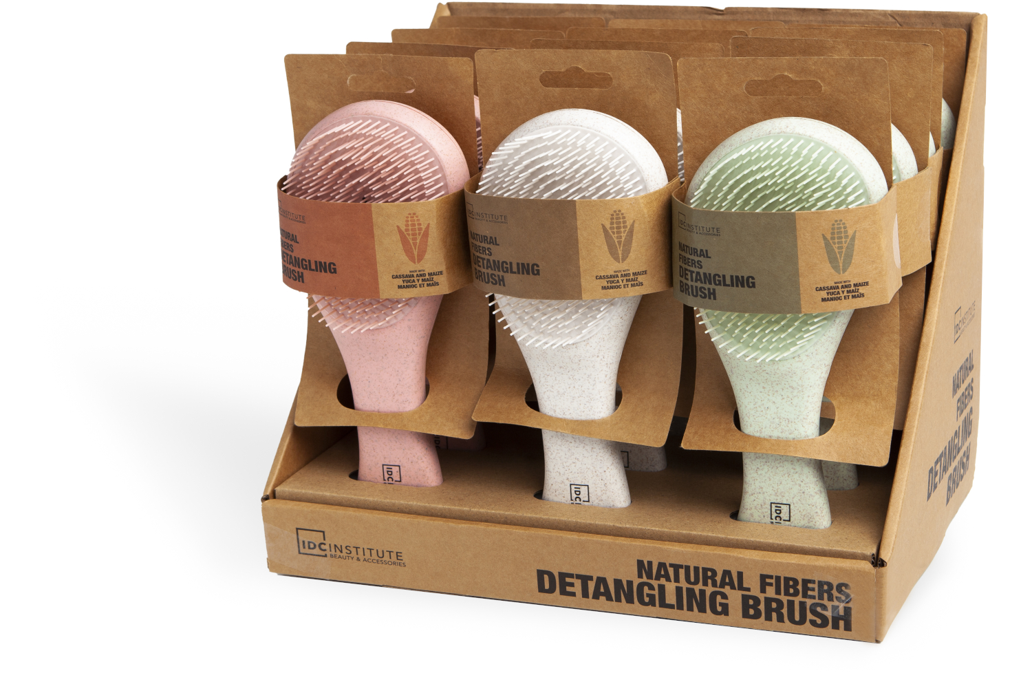 IDC INSTITUTE NATURAL FIBER DETANGLING BRUSH/SPAZZOLA BIO SCIOGLINODO 20106 PINK 52555 - Vista 2