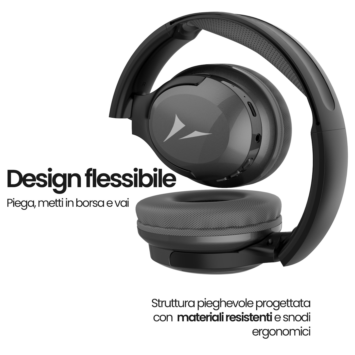 TM-060A-BK TECHMADE CUFFIE WIRELESS COLORE NERO 41464 - Vista 5