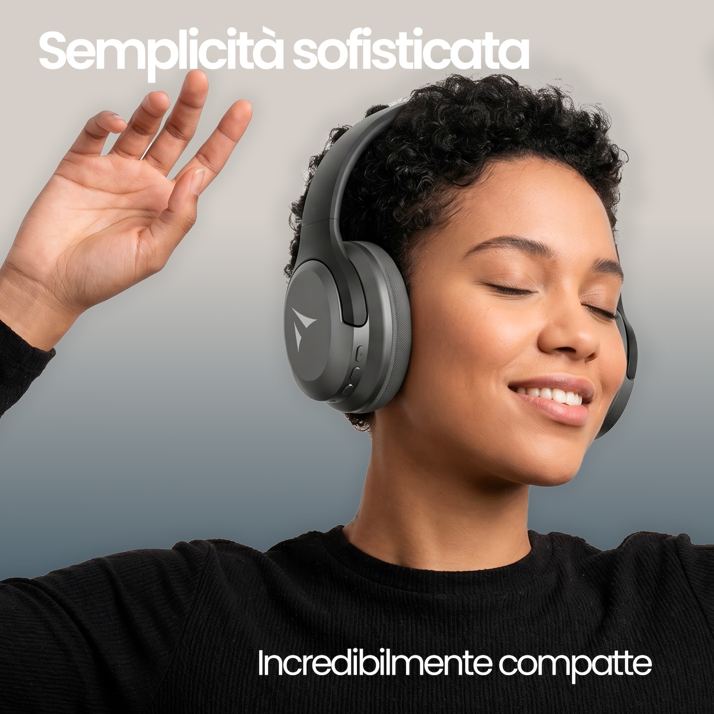 TM-060A-BK TECHMADE CUFFIE WIRELESS COLORE NERO 41464 - Vista 3