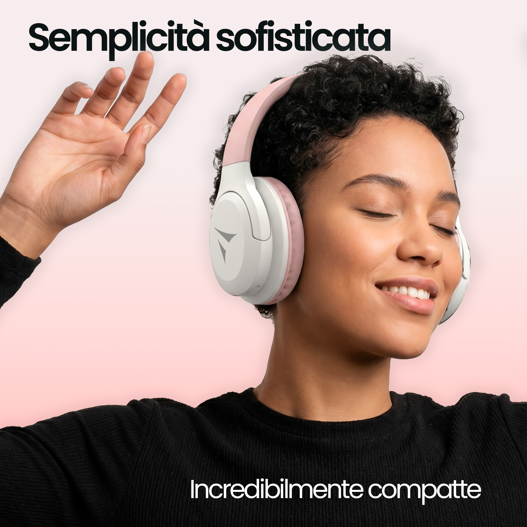 TM-060A-PK TECHMADE CUFFIE WIRELESS COLORE ROSA 41464 - Vista 3