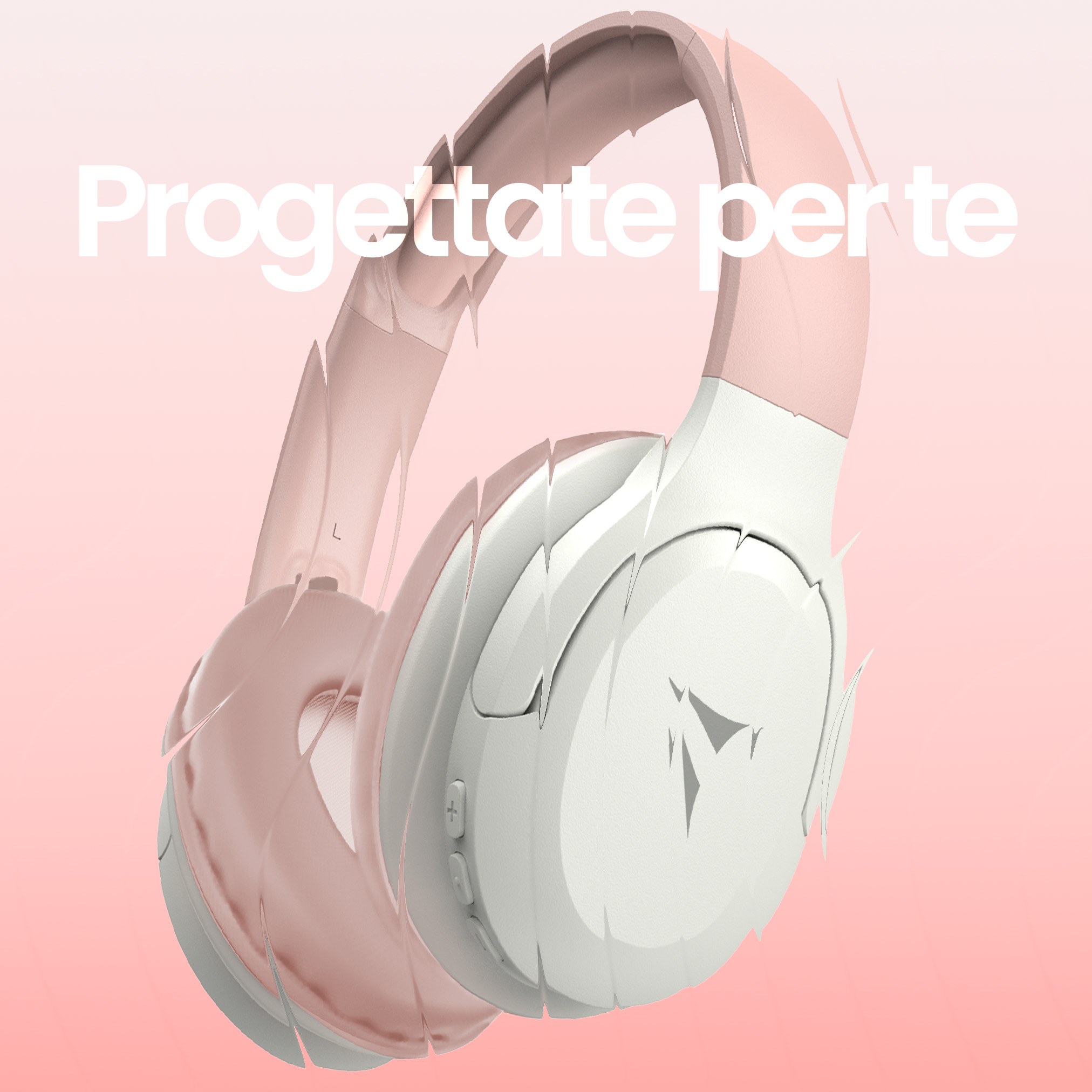 TM-060A-PK TECHMADE CUFFIE WIRELESS COLORE ROSA 41464 - Vista 2