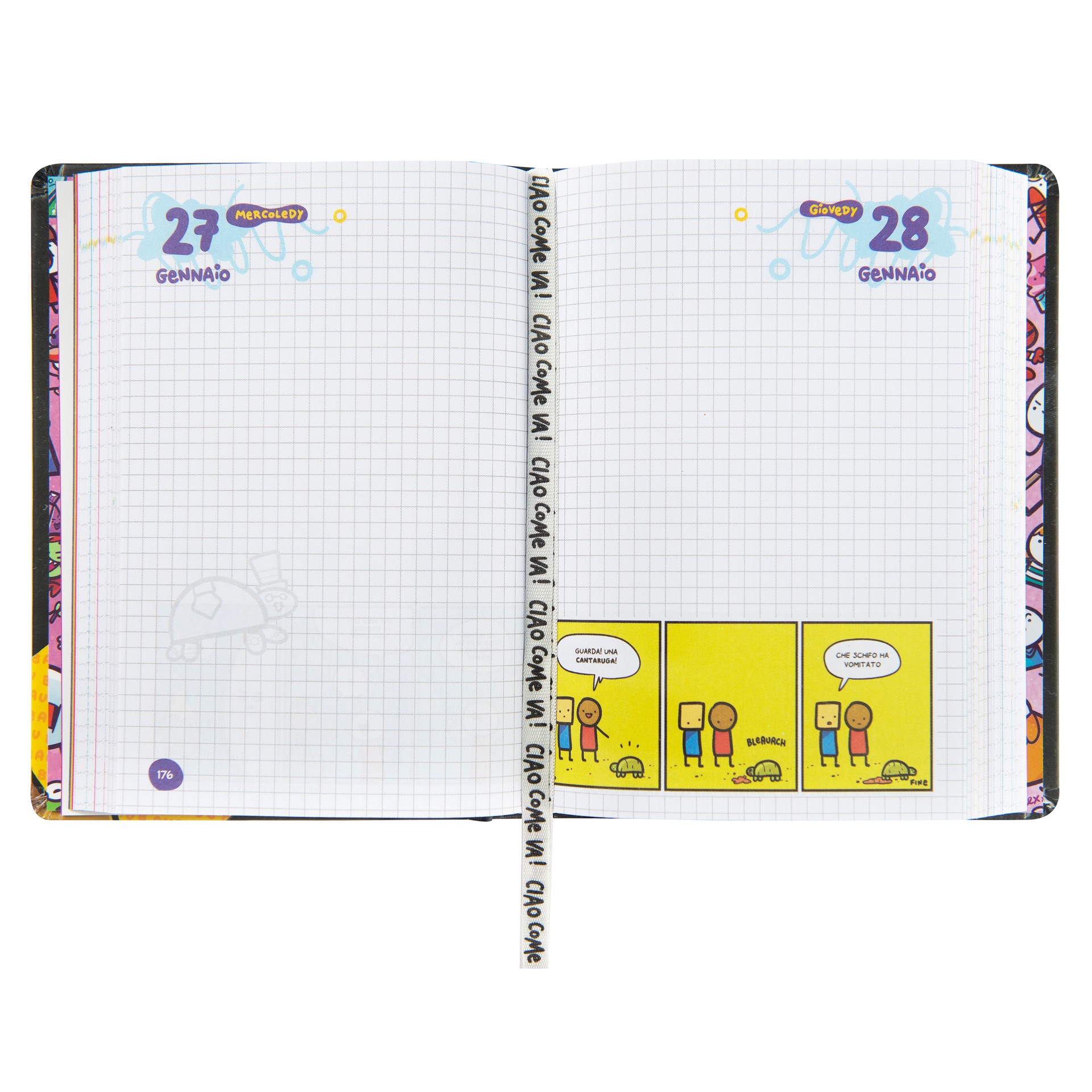AGENDA 16M MEDIUM SCOMIX BLACK 75500BK 41349 - Vista 2
