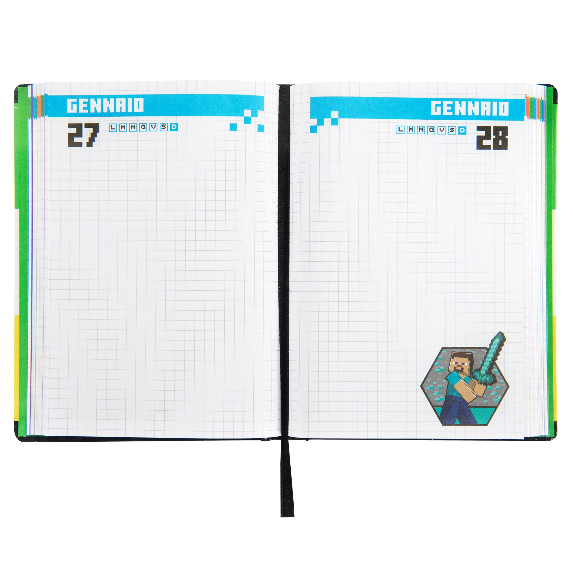DIARIO 12MM STD STRIPE PIXEL MINECRAFT 75882ST 41349 - Vista 3