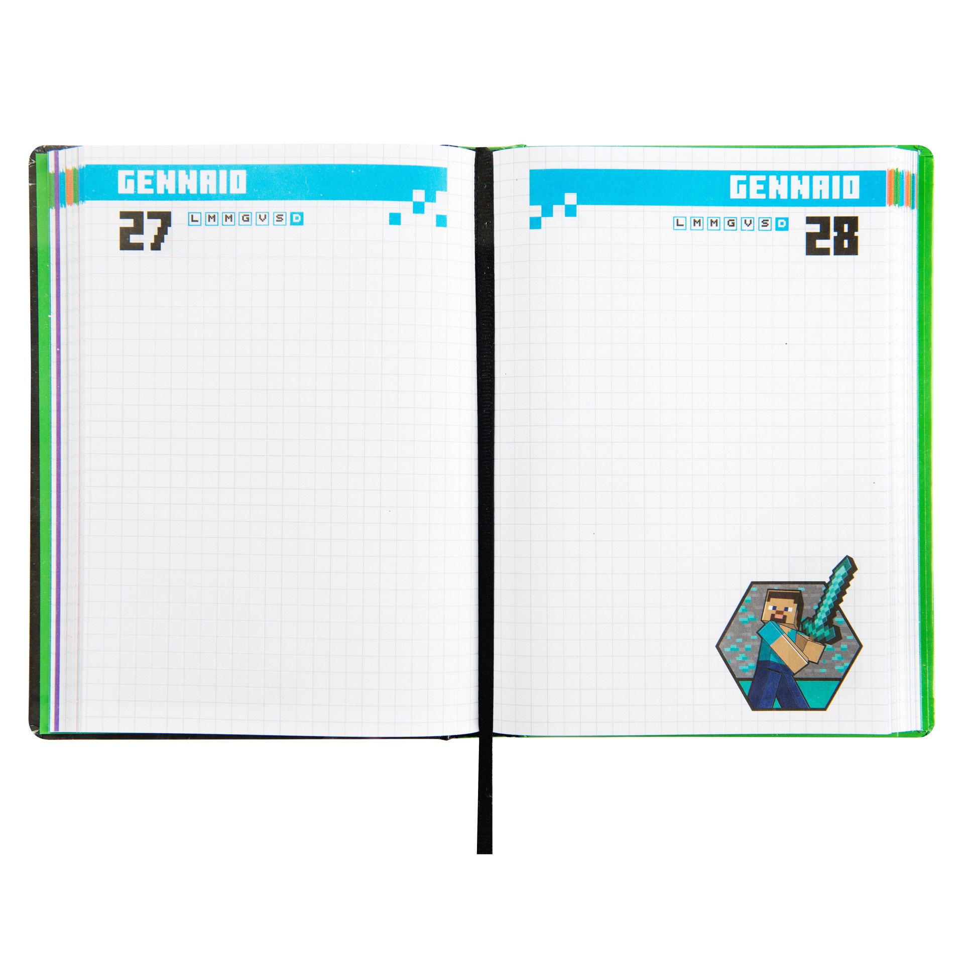 DIARIO 12MM STD CREEPER MASCOTS MINECRAFT 75916CR 41349 - Vista 2