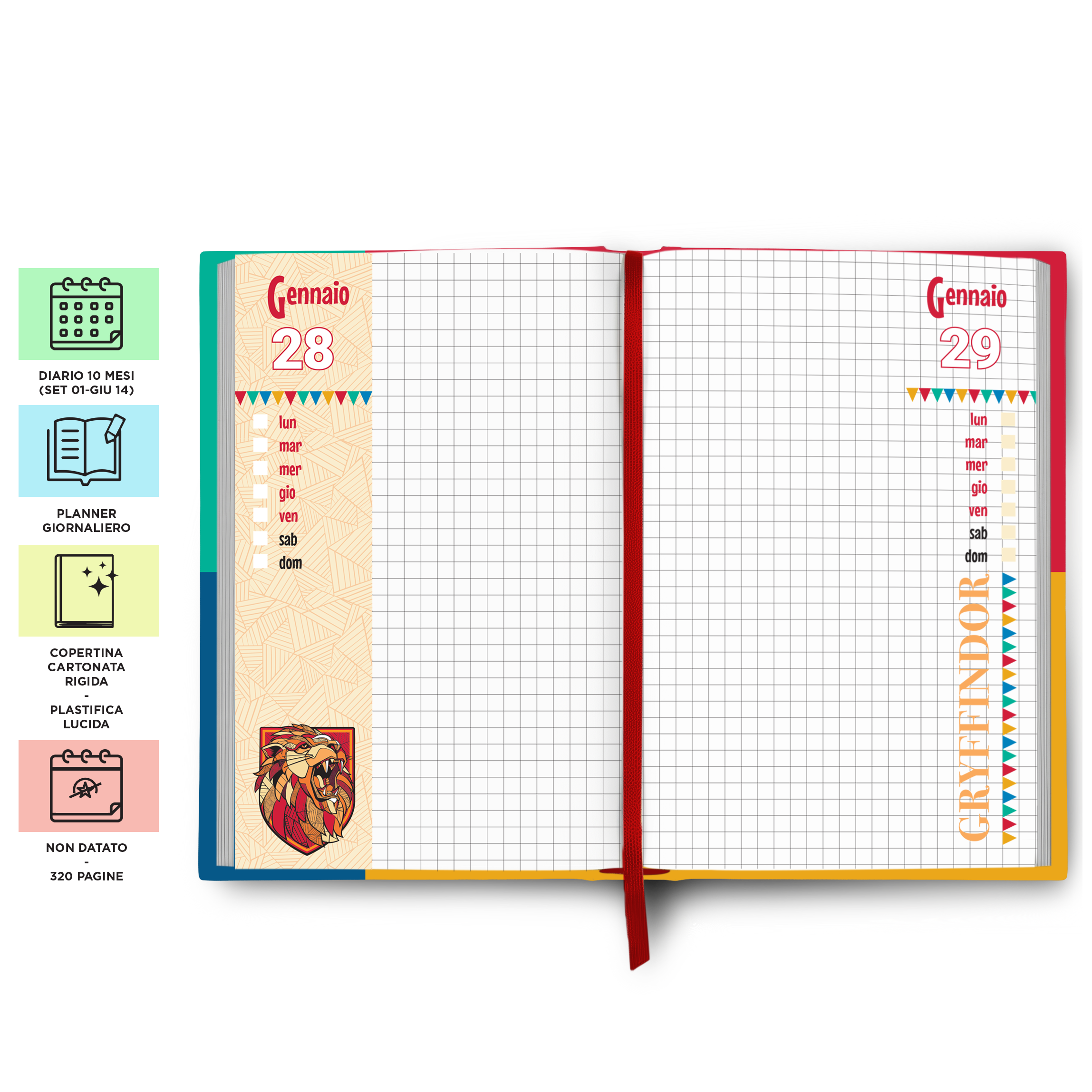 HR938000 H.POTTER 26 DIARIO TWEEN 19,5x15cm 40720 - Vista 2