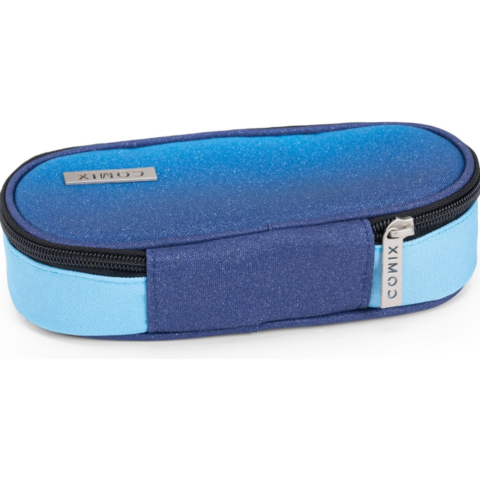 ASTUCCIO OVALE ORGANIZZATO SFUMATO GLITTER BLU COMIX 76557SB 41349 - Vista 2