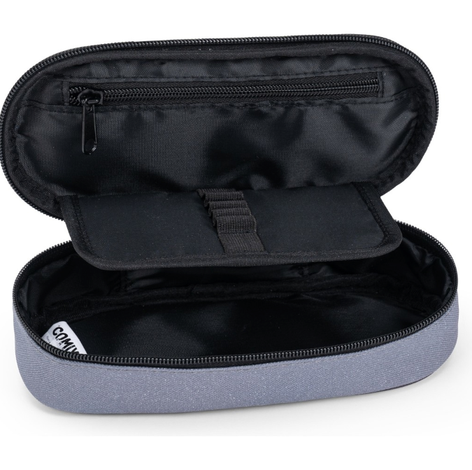 ASTUCCIO OVALE ORGANIZZATO SFUMATO GLITTER NERO COMIX 76557SN 41349 - Vista 3