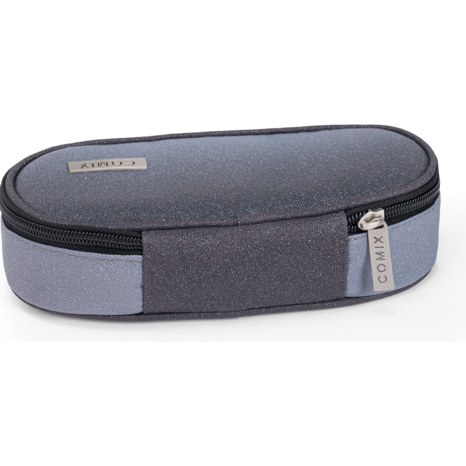 ASTUCCIO OVALE ORGANIZZATO SFUMATO GLITTER NERO COMIX 76557SN 41349 - Vista 2