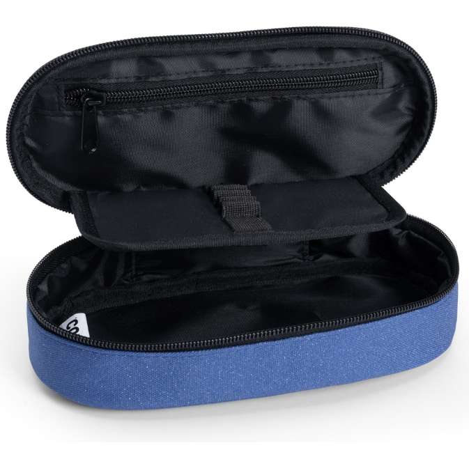 ASTUCCIO OVALE ORGANIZZATO GLITTER BLU COMIX 76571GB 41349 - Vista 3