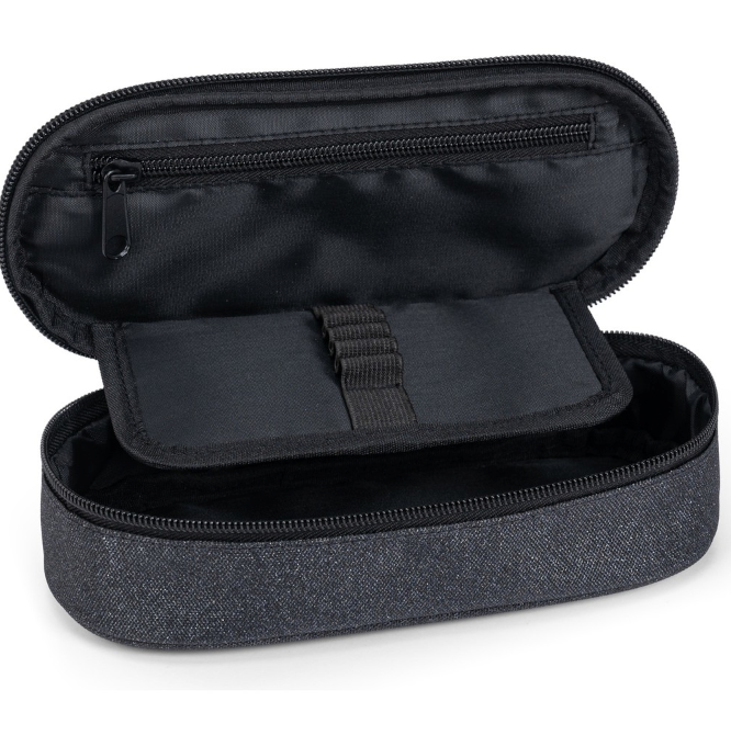 ASTUCCIO OVALE ORGANIZZATO GLITTER NERO COMIX 76571GN 41349 - Vista 3