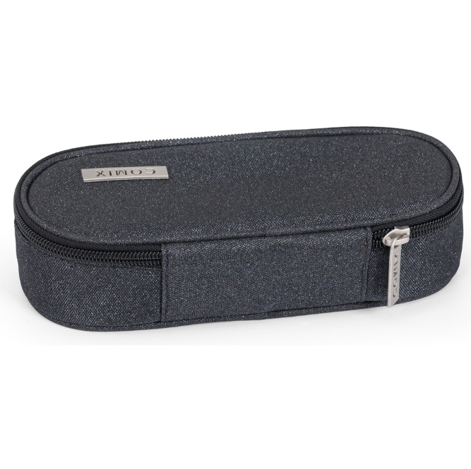 ASTUCCIO OVALE ORGANIZZATO GLITTER NERO COMIX 76571GN 41349 - Vista 2