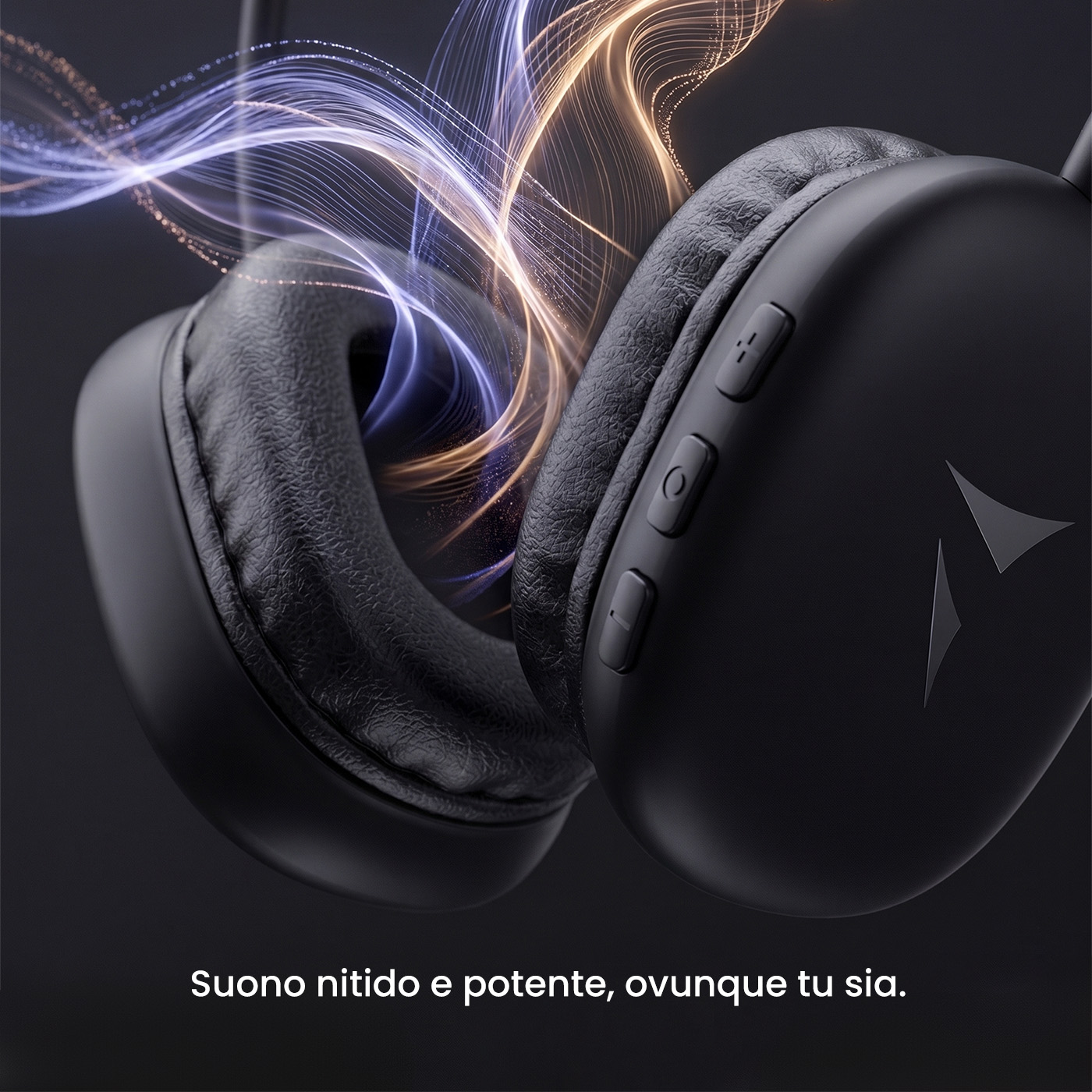 TM-080-BK TECHMADE CUFFIE WIRELESS COLORE NERO 41464 - Vista 2