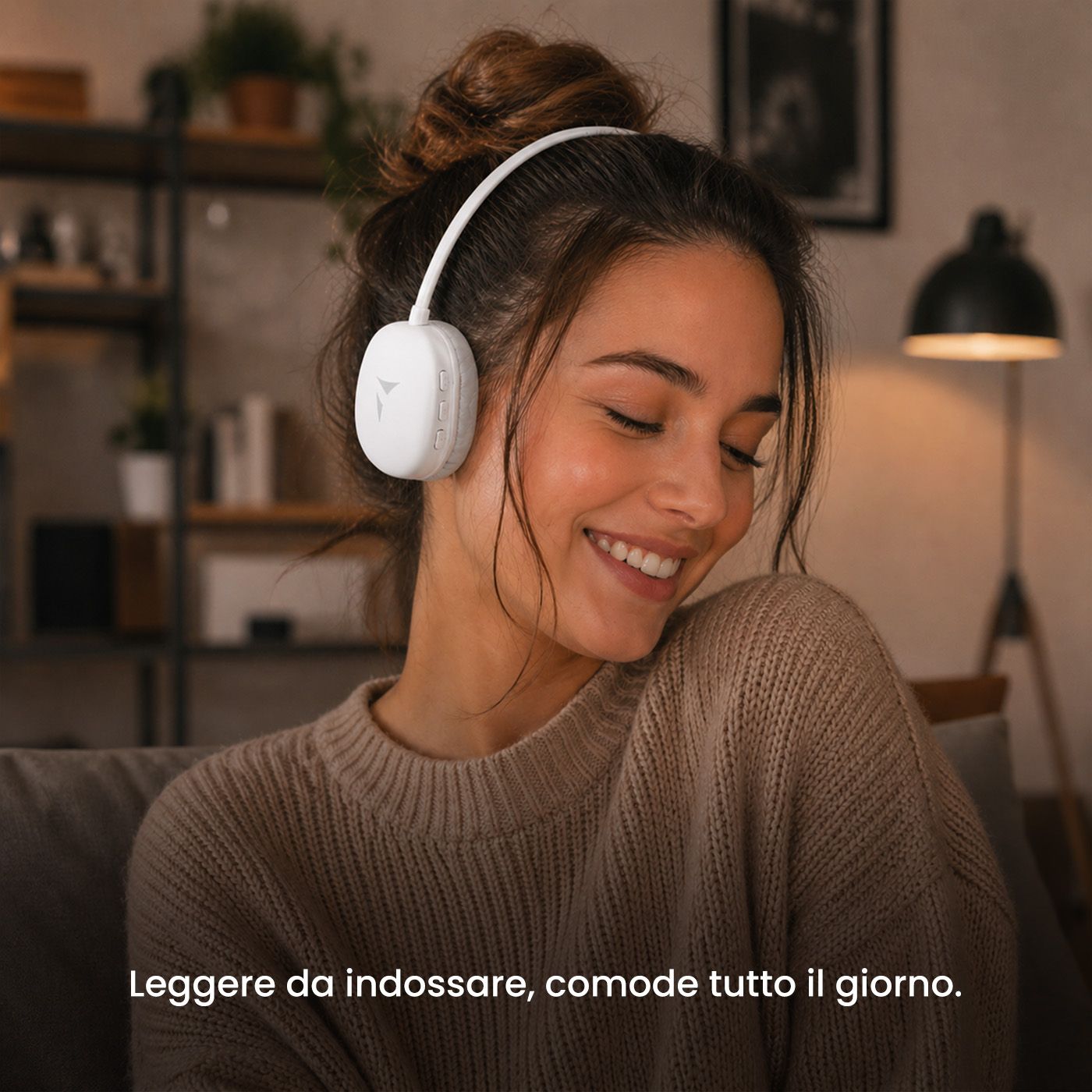 TM-080-WH TECHMADE CUFFIE WIRELESS COLORE BIANCO 41464 - Vista 3