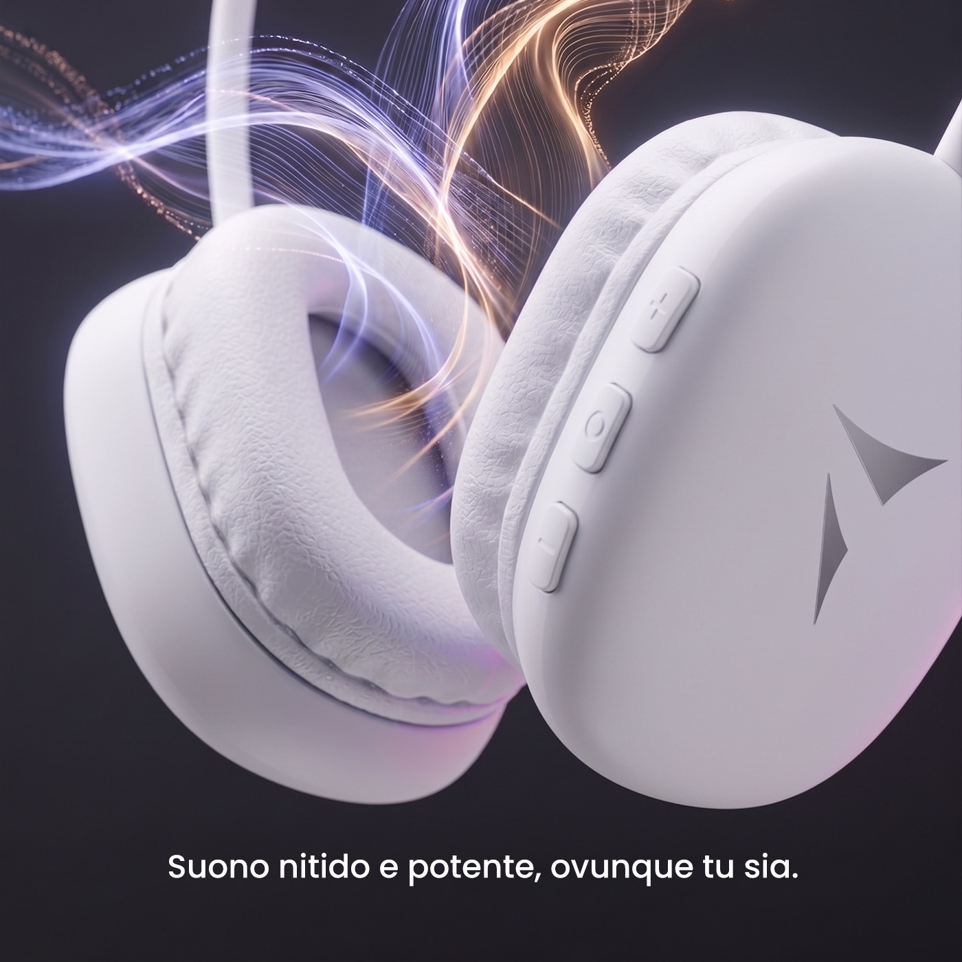 TM-080-WH TECHMADE CUFFIE WIRELESS COLORE BIANCO 41464 - Vista 2