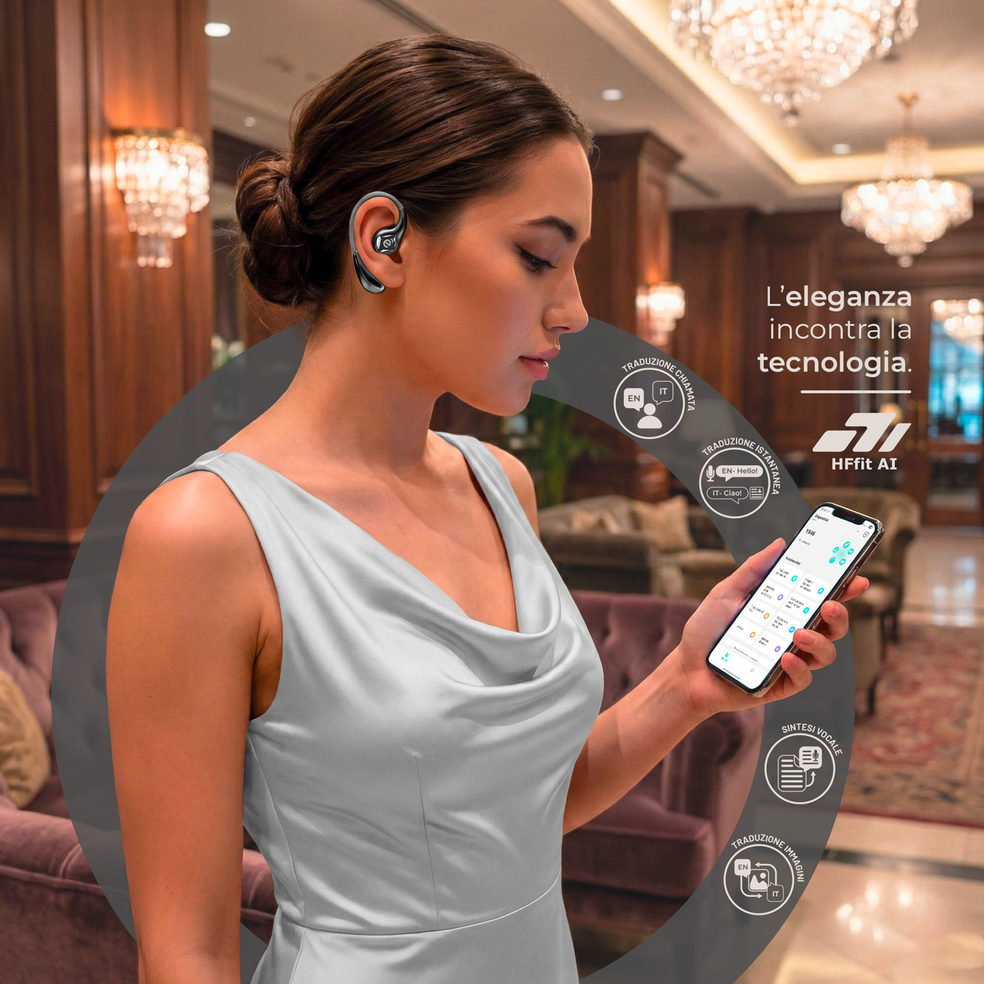 ET-YX46-001 ETRES AURICOLARI WIRELESS BK A FORMA DI BORSETTA 41464 - Vista 3