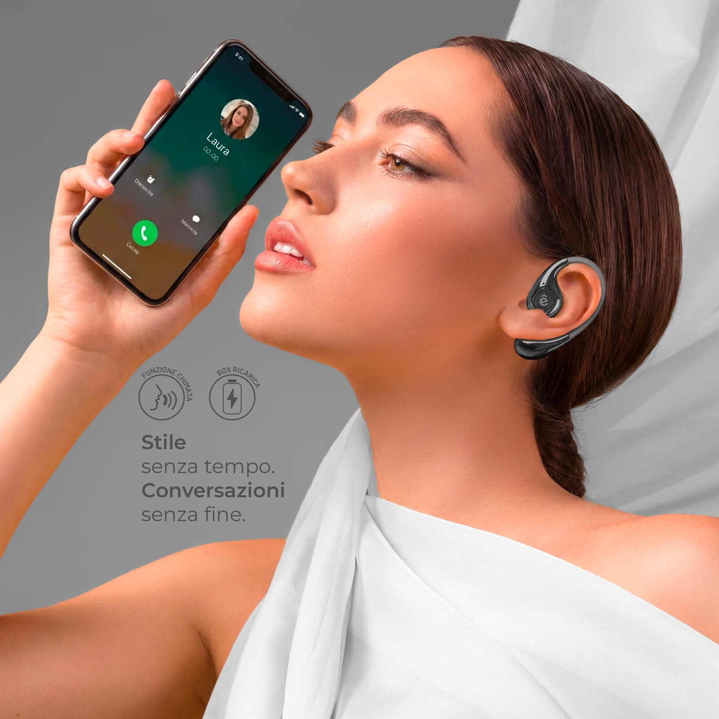 ET-YX46-001 ETRES AURICOLARI WIRELESS BK A FORMA DI BORSETTA 41464 - Vista 2
