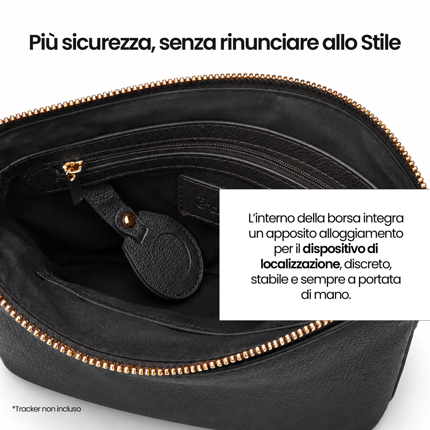 ET-BR001 ETRES BORSA DONNA HANDBAG BLACK CON RFID E TAG NON INCLUSO 41464 - Vista 4