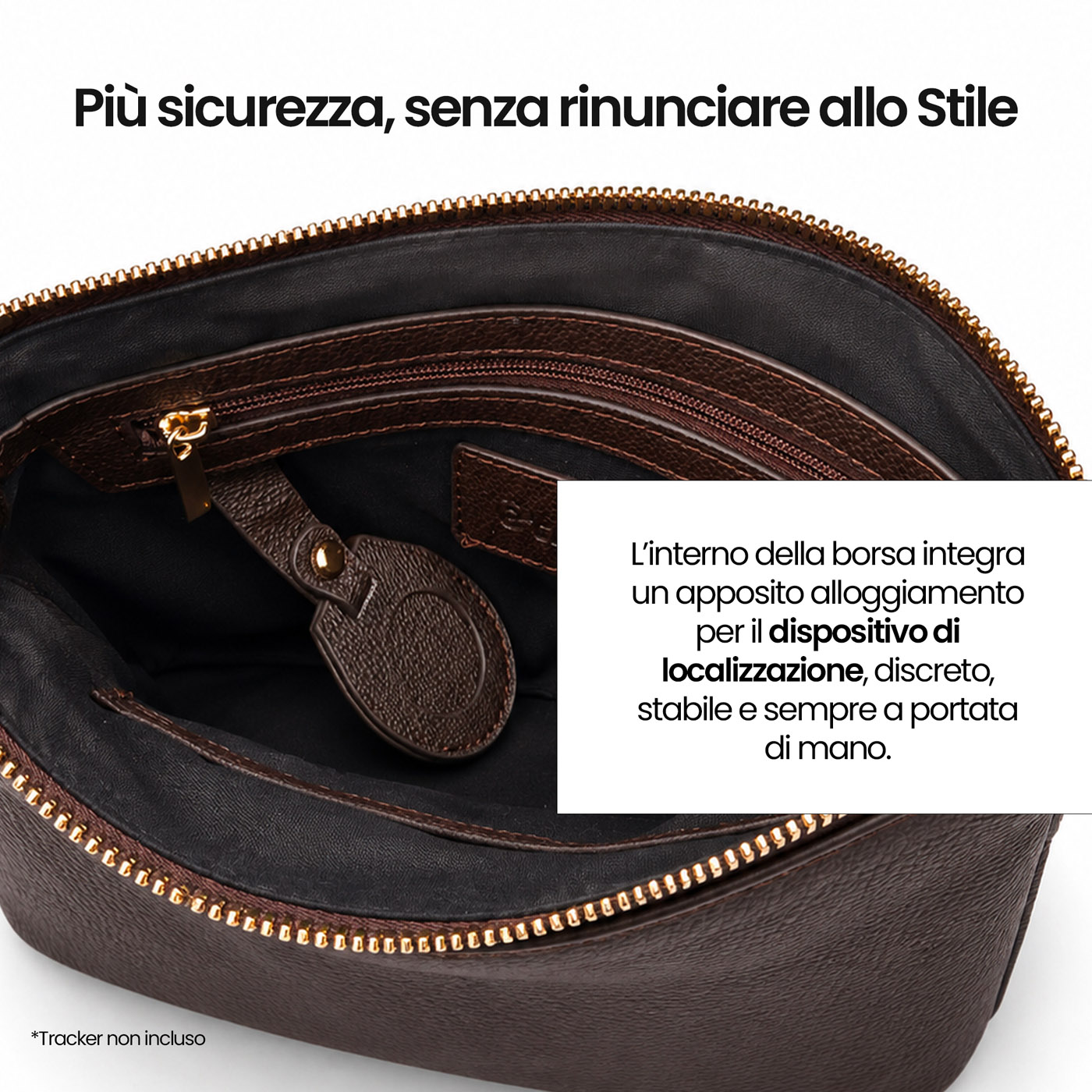 ET-BR002 ETRES BORSA DONNA HANDBAG BROWN CON RFID E TAG NON INCLUSO 41464 - Vista 4