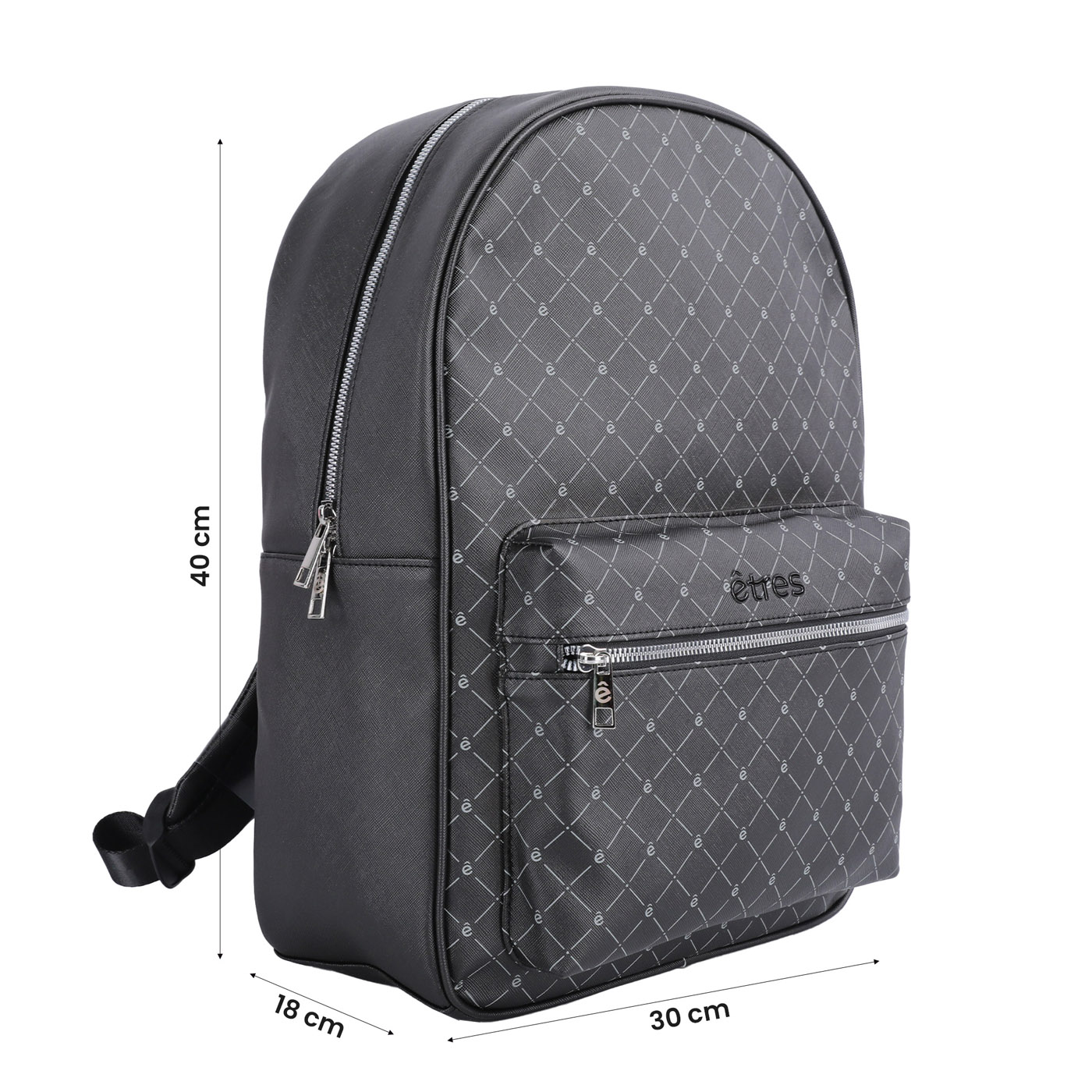 ET-AR002 ETRES ZAINO GLAM ARCUS BLACK PATTERN CON RFID E TAG NON INCLUSO 41464 - Vista 4