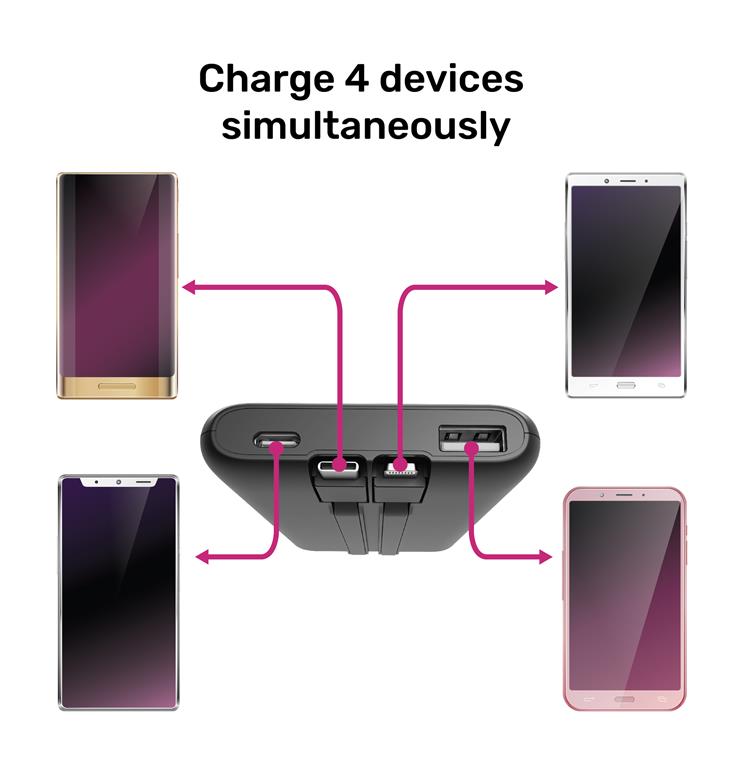 PB10-PD20-LCD-01 TECHMADE GEMBIRD POWERBANK RICARICA RAPIDA 20W 10000MAH NERO 41464 - Vista 2