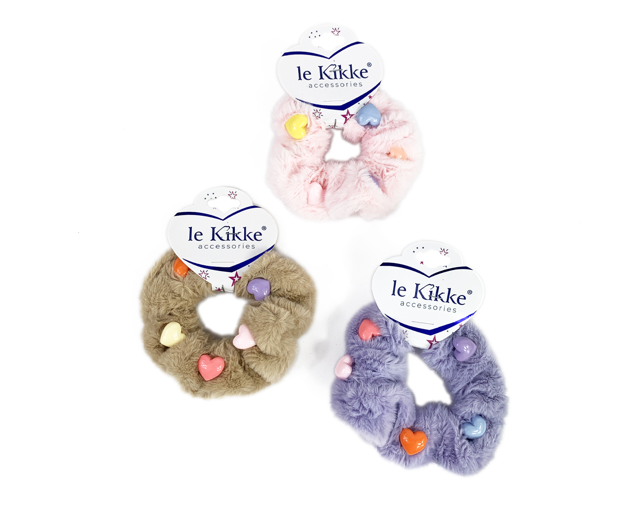 FC34312 MINI SCRUNCHIES FURRY LOVE CARD 6pz 41414 - Vista 2