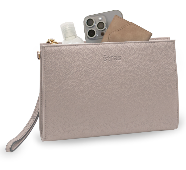 ET-HB002 ETRES HANDBAG PINK-GOLD IN SIMILPELLE CON ZIP E TRACOLLA 41464 - Vista 2