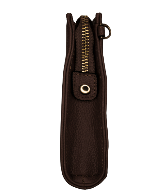 ET-HB008 ETRES HANDBAG BROWN-GOLD IN SIMILPELLE CON ZIP E TRACOLLA 41464 - Vista 5
