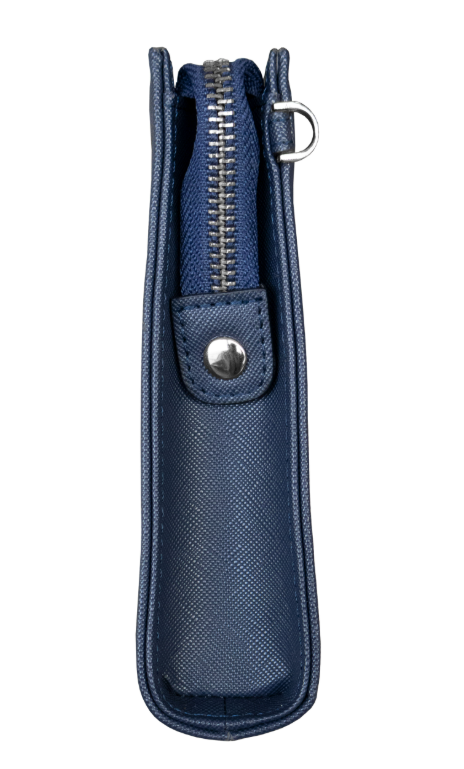 ET-HB013 ETRES HANDBAG SAFFIANO BLUE-SILVER IN SIMILPELLE CON ZIP E TRAC 41464 - Vista 3