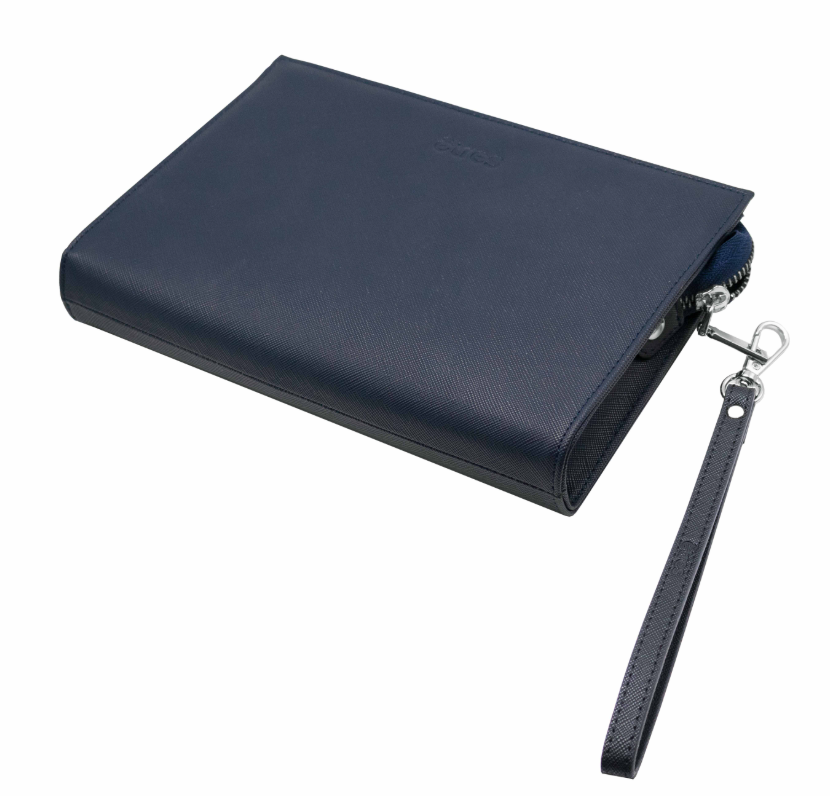 ET-HB013 ETRES HANDBAG SAFFIANO BLUE-SILVER IN SIMILPELLE CON ZIP E TRAC 41464 - Vista 2
