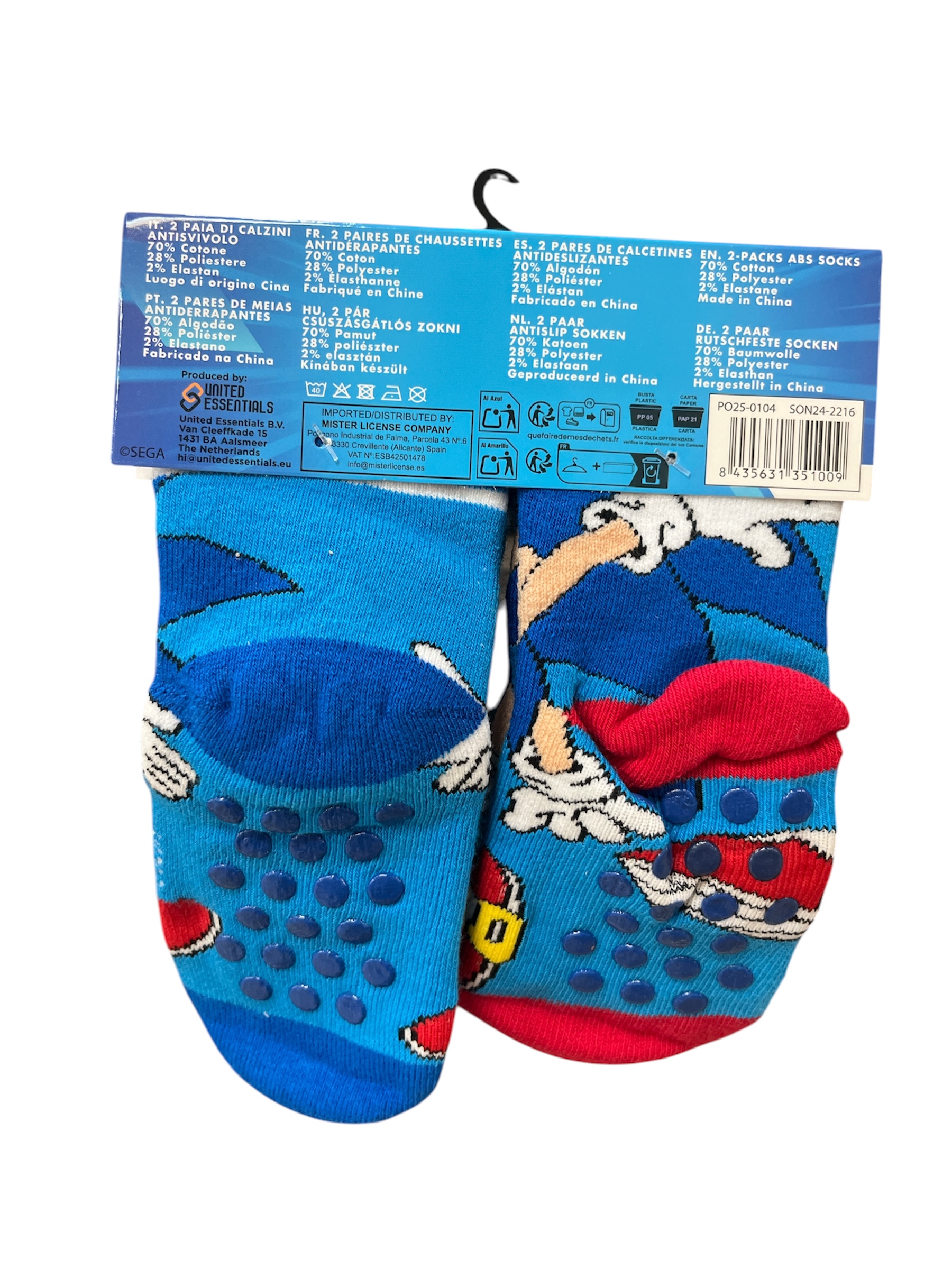 SON24-2216 SONIC ABS SOCKS BI PACK 55354 - Vista 2