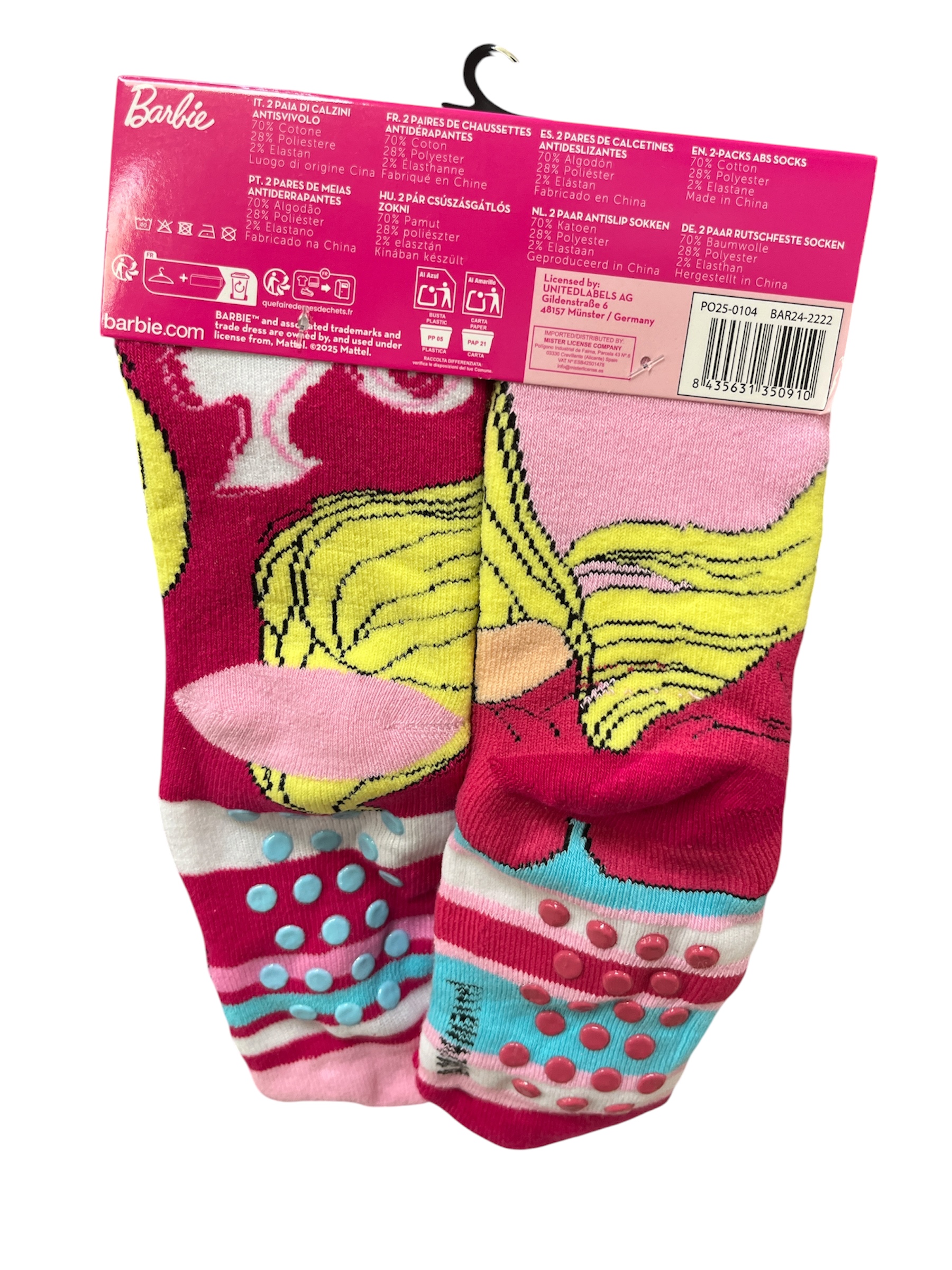BAR24-2222 BARBIE ABS SOCKS BI PACK 55354 - Vista 2
