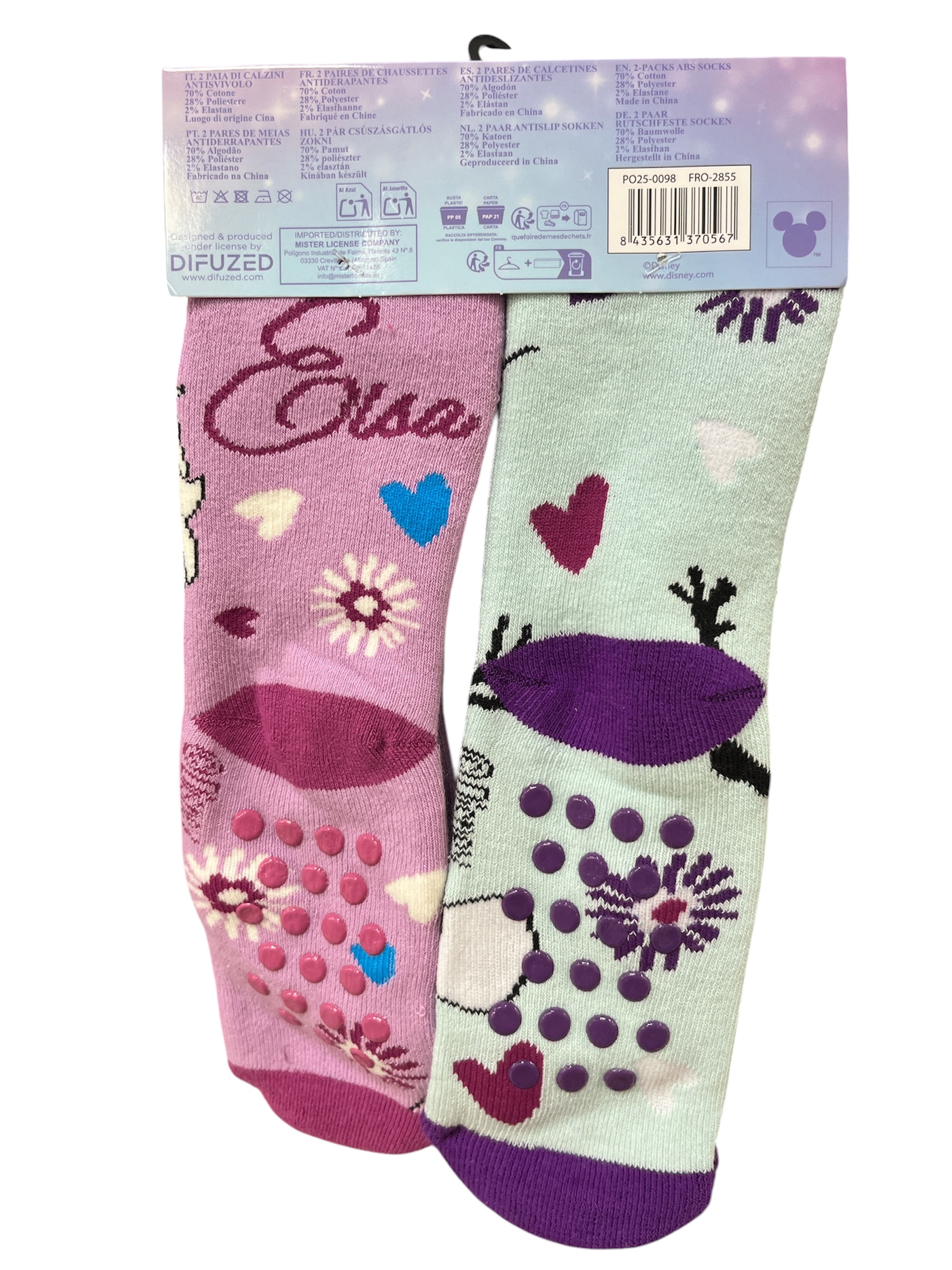 FRO36-2855 FROZEN ABS SOCKS BI PACK 55354 - Vista 2