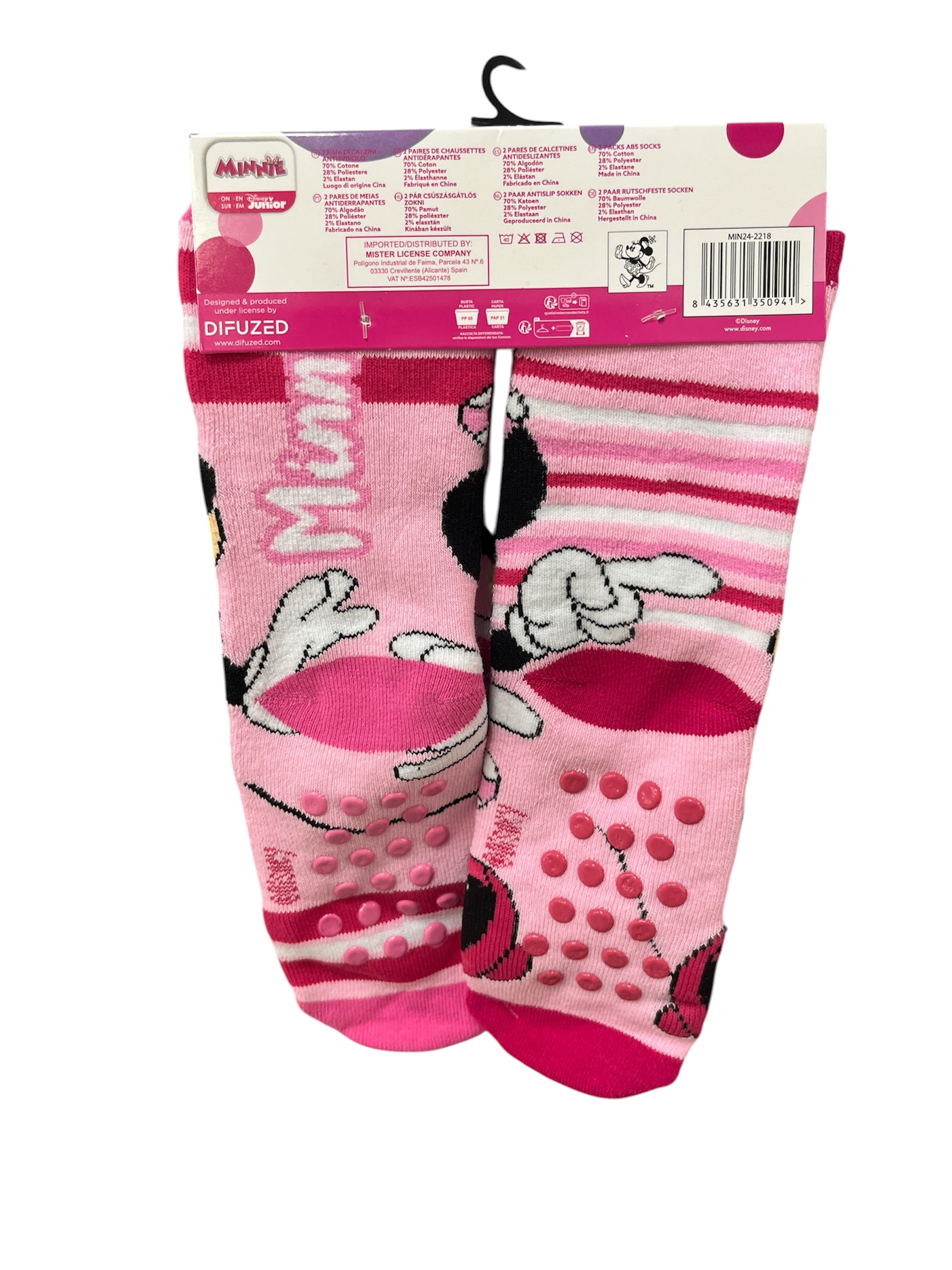MIN24-2218 MINNIE ABS SOCKS BI PACK 55354 - Vista 2