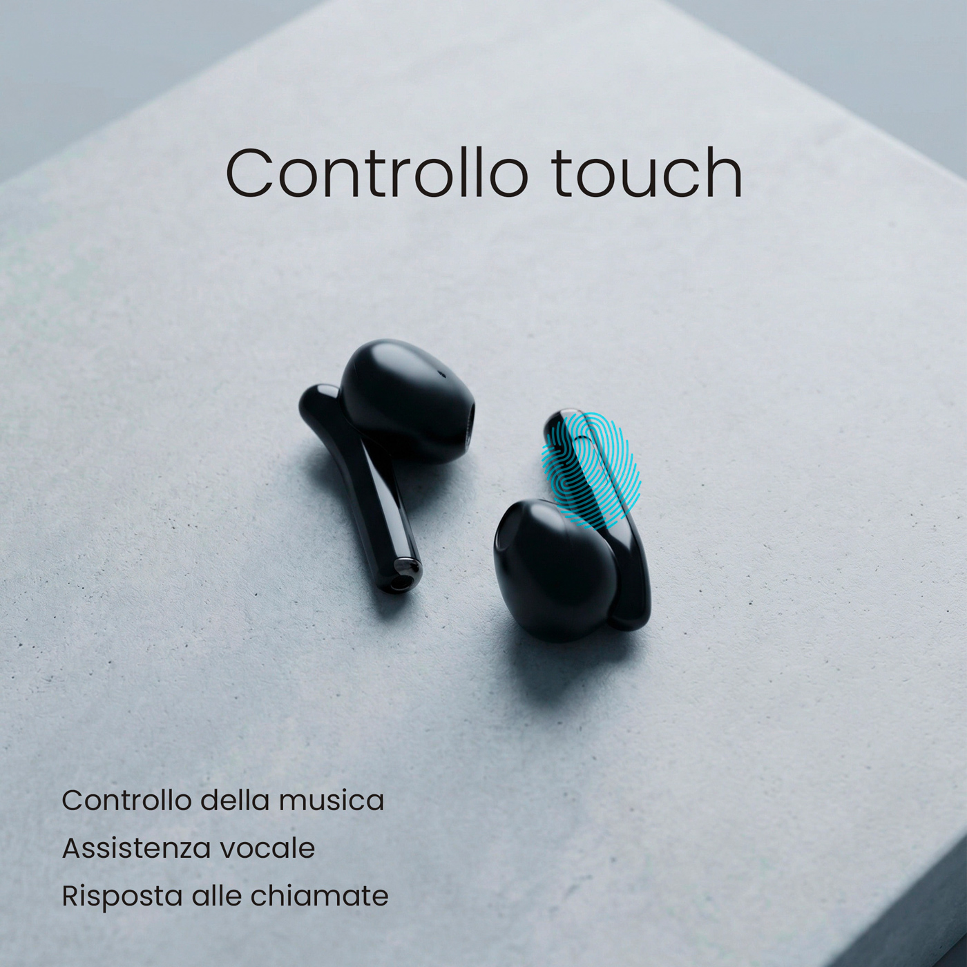 TM-XM201AI-BK TECHMADE AURICOLARI SENZA FILO CON BOX DI RICARICA CON AI NERI 41464 - Vista 7