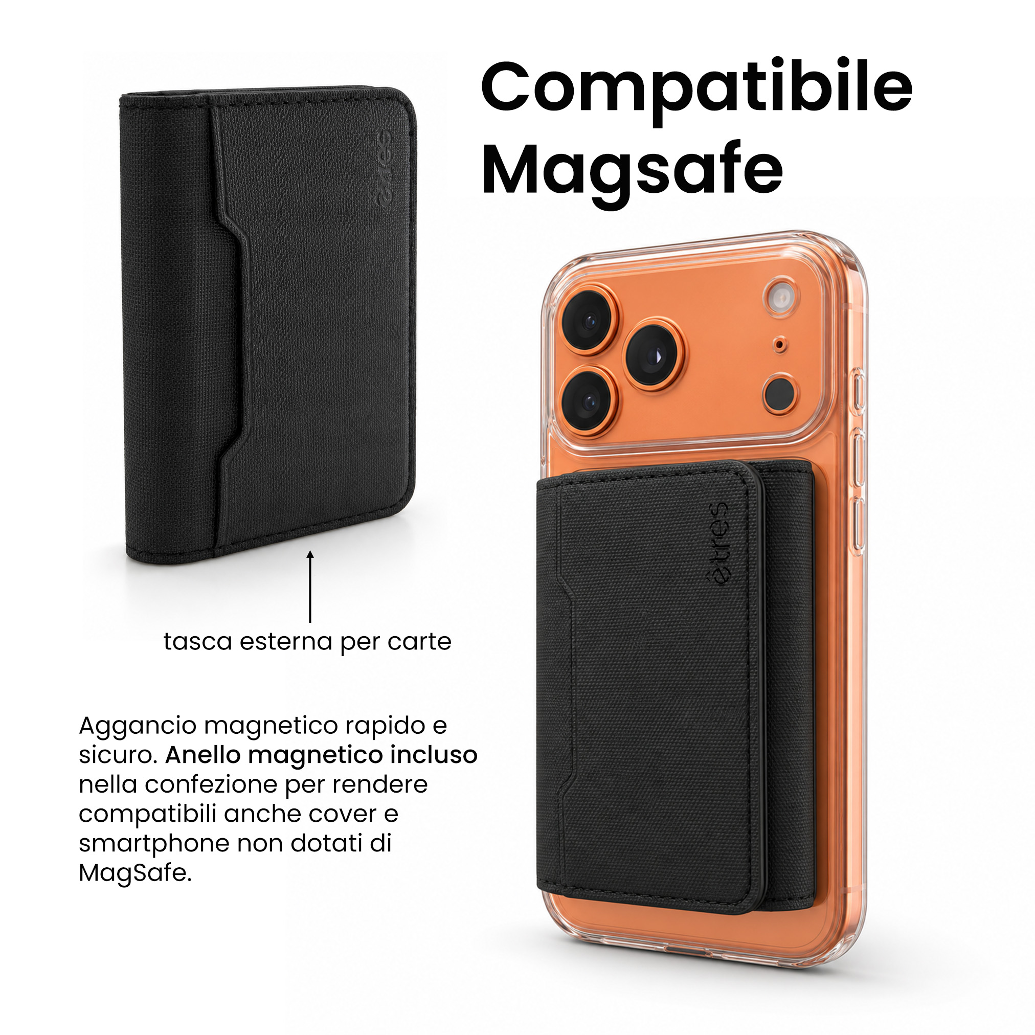 ET-FL001 ETRES FLIP WALLET 7 CARTE CASE IN ALLUMINIO BLACK 41464 - Vista 7
