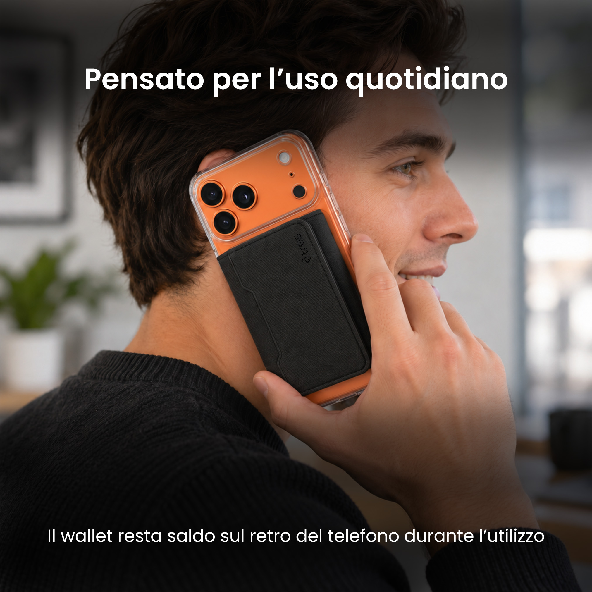 ET-FL001 ETRES FLIP WALLET 7 CARTE CASE IN ALLUMINIO BLACK 41464 - Vista 2