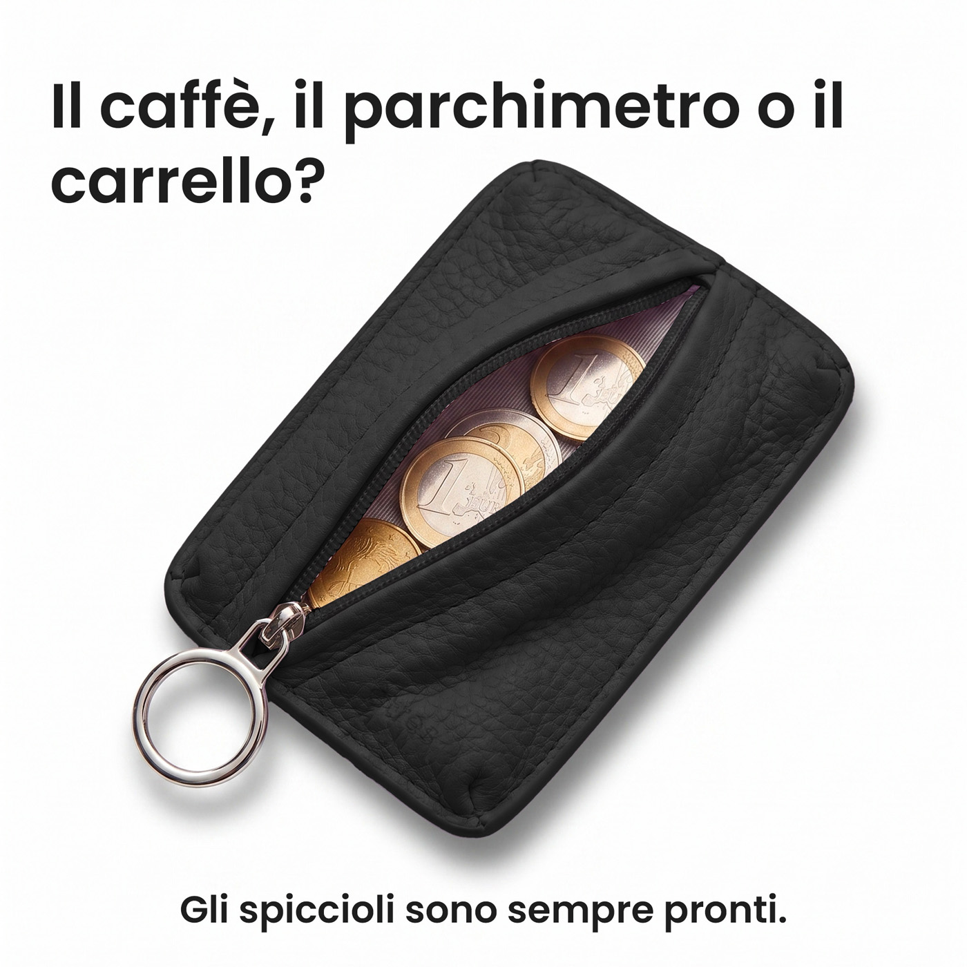 ET-MC001 ETRES PORTA MONETE DESIGN RETTANGOLARE COMPATTO MAGSAFE BLACK 41464 - Vista 3