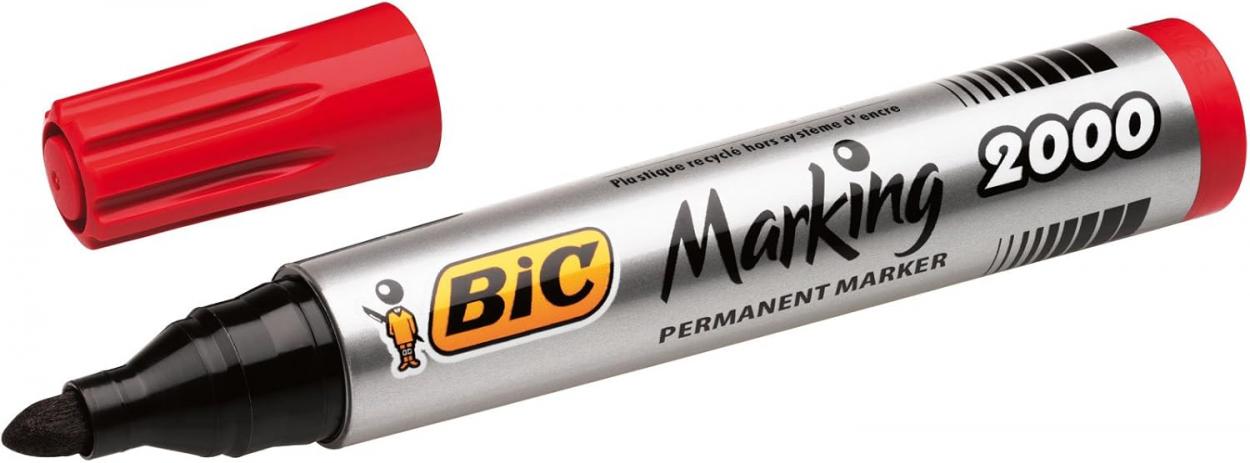 00190023 MARKER BIC 2000 PUNTA TONDA ROSSO 12pz 53381 - Vista 2