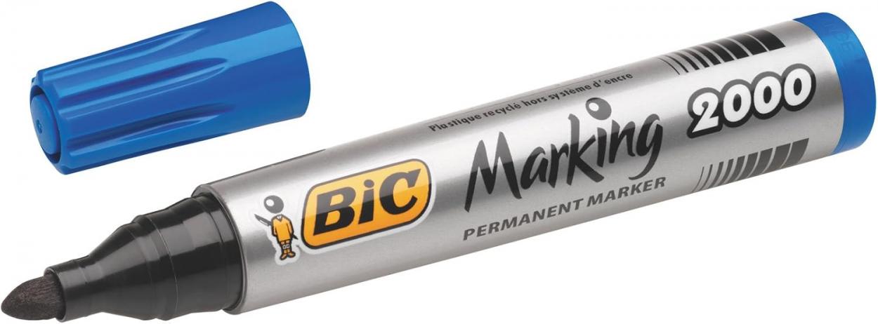 00190022 MARKER BIC 2000 PUNTA TONDA BLU 12pz 53381 - Vista 2