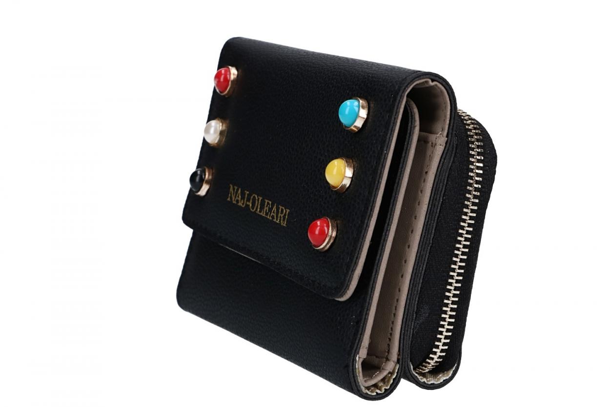 Portafogli uomo con zip - nero