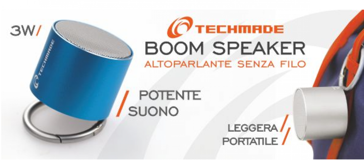 TM-BF-120GR TECHMADE SPEAKER GREY PORTATILE SENZA FILO 41464 - Vista 2